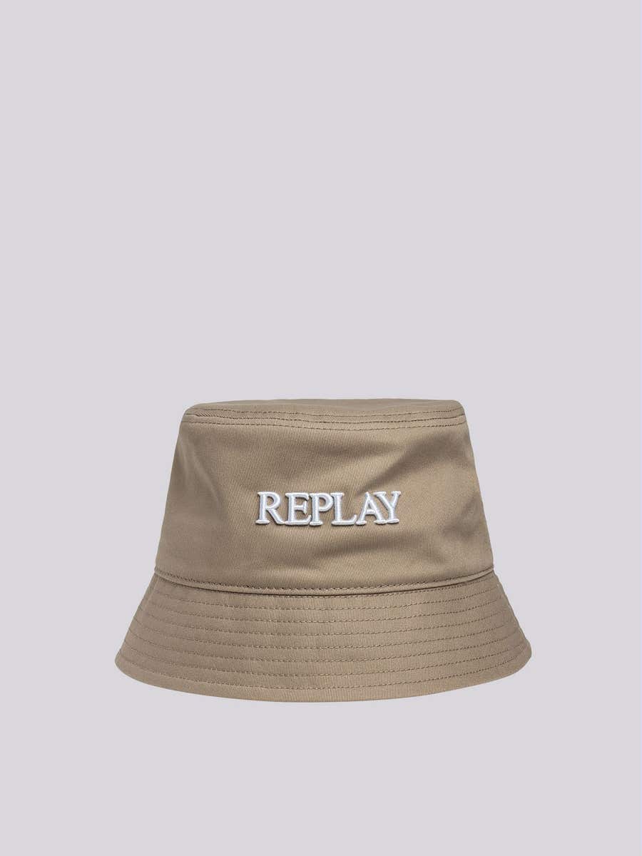 REPLAY KEPROVÝ KLOBOUK S VYŠITÝM LOGEM