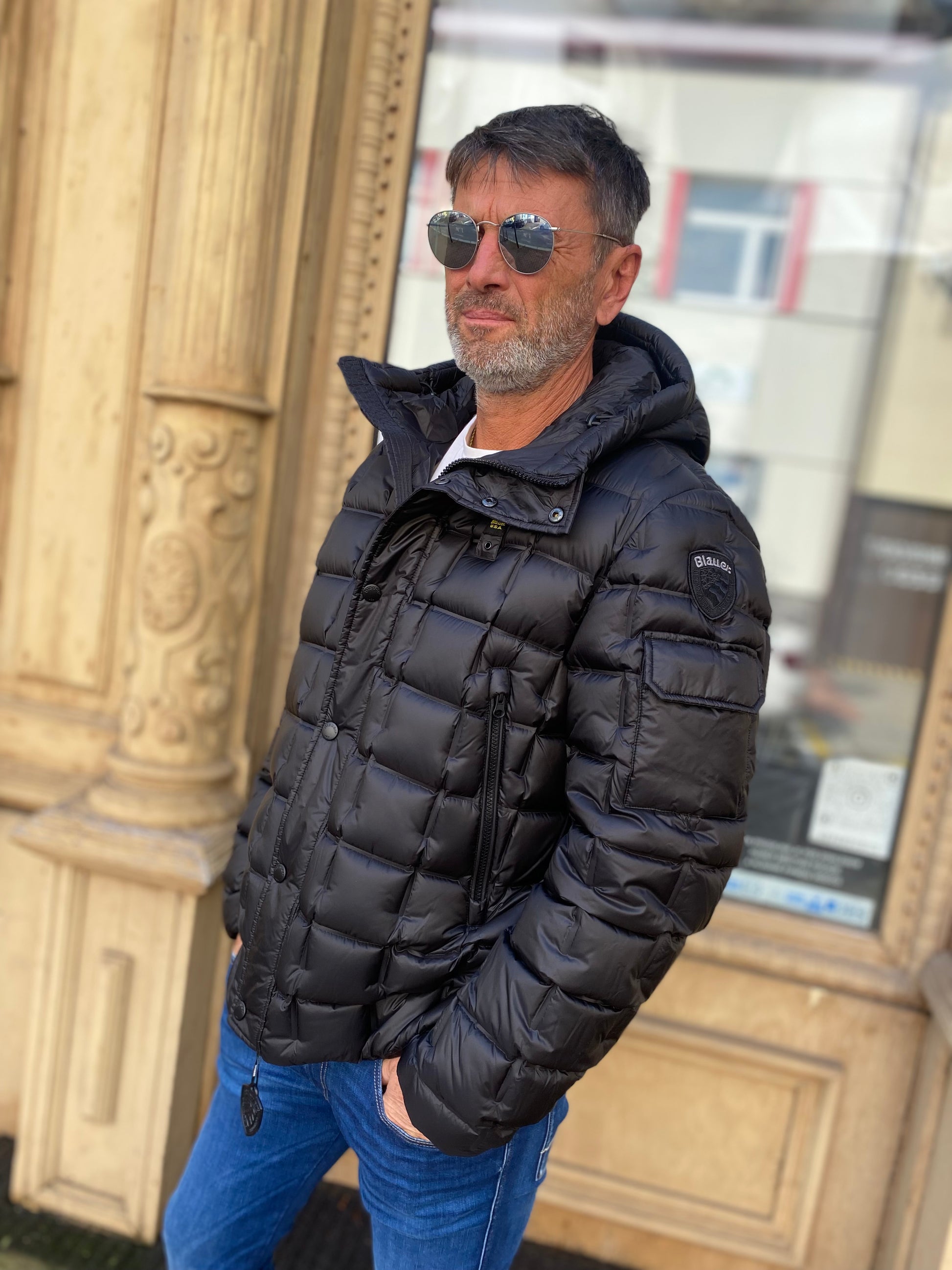 BLAUER PÁNSKÁ PROŠÍVANÁ PÉŘOVÁ BUNDA CASPAR