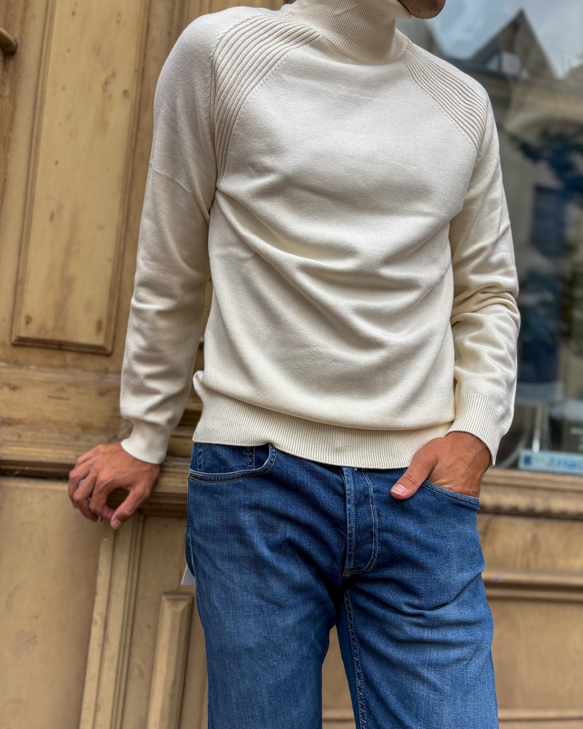 FÉRFI REPLAY TURTLENYAKÚ PULÓVER RAGLAN UJJAKKAL