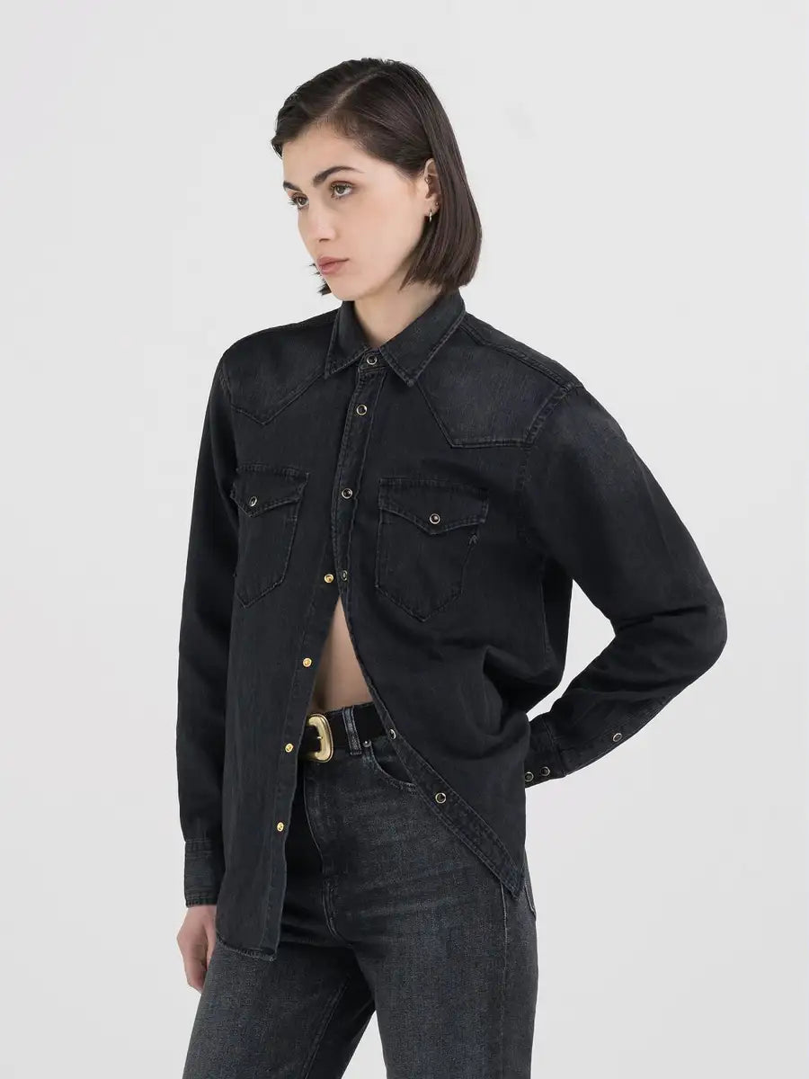 WOMEN'S REPLAY WESTERN DENIM SHIRT