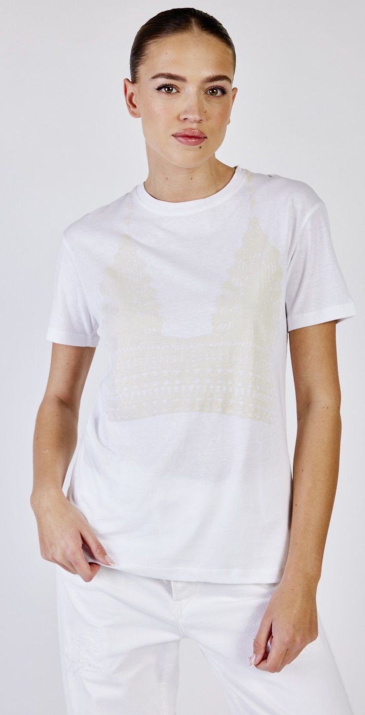 WOMEN'S PRINTED BRALETTE T-SHIRT