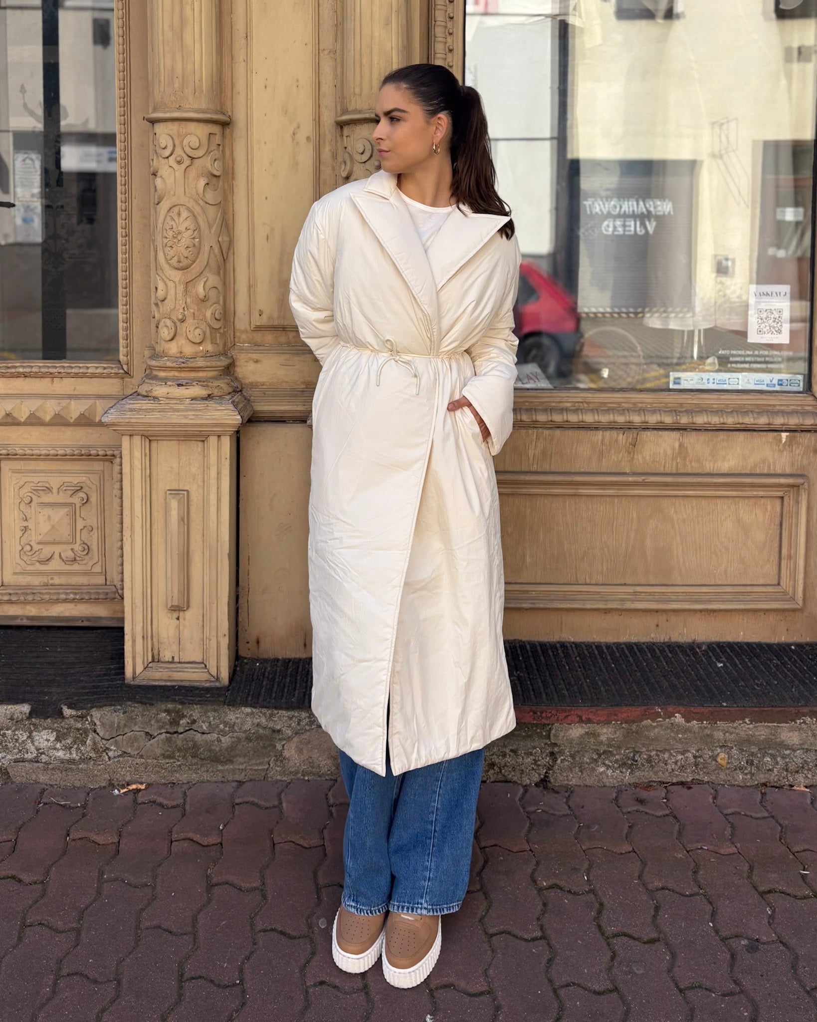 WOMEN'S LONG QUILTED JACKET REPLAY