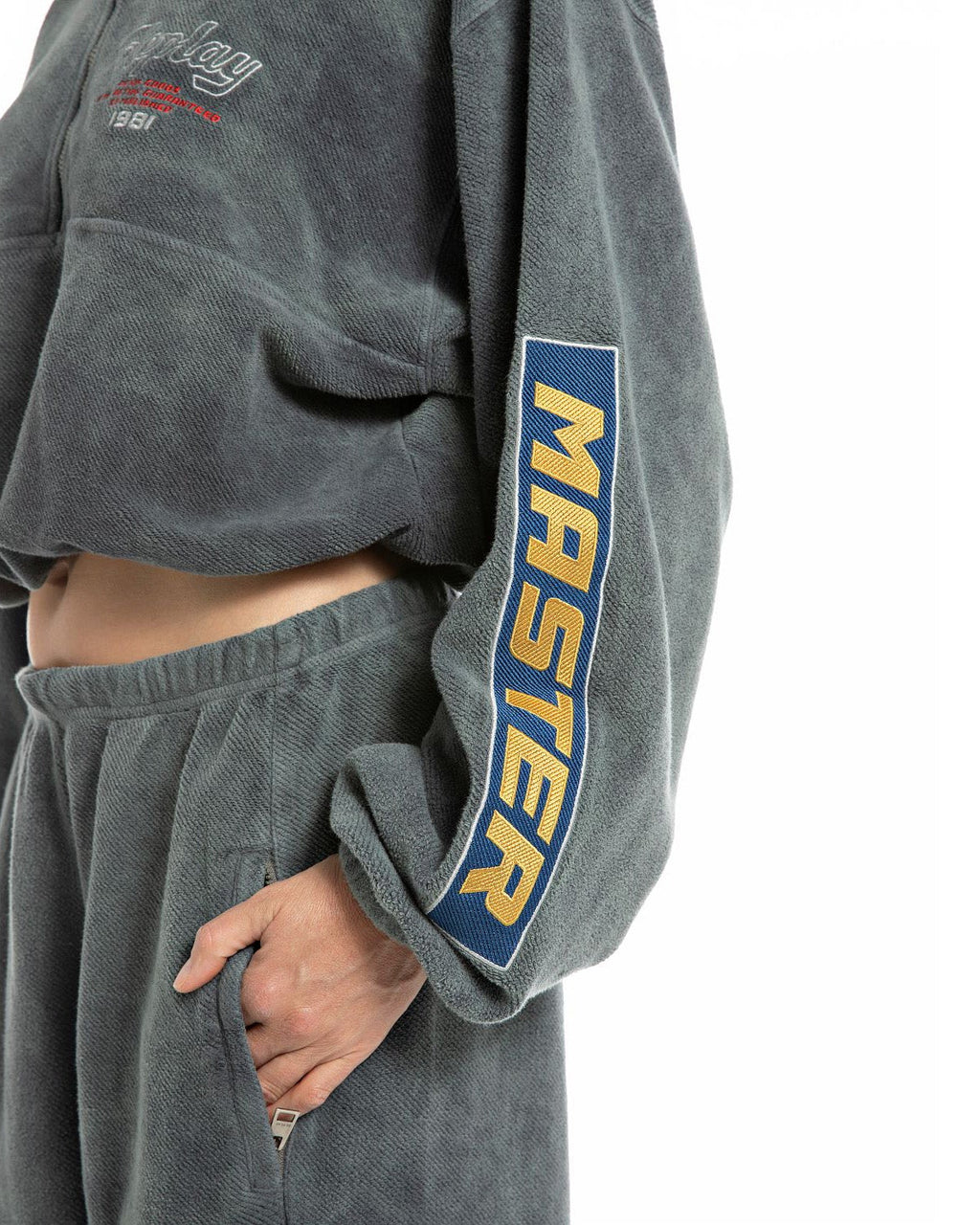 DÁMSKÁ ZKRÁCENÁ MIKINA REPLAY NA ZIP S POTISKY - W3504 .000.23944G