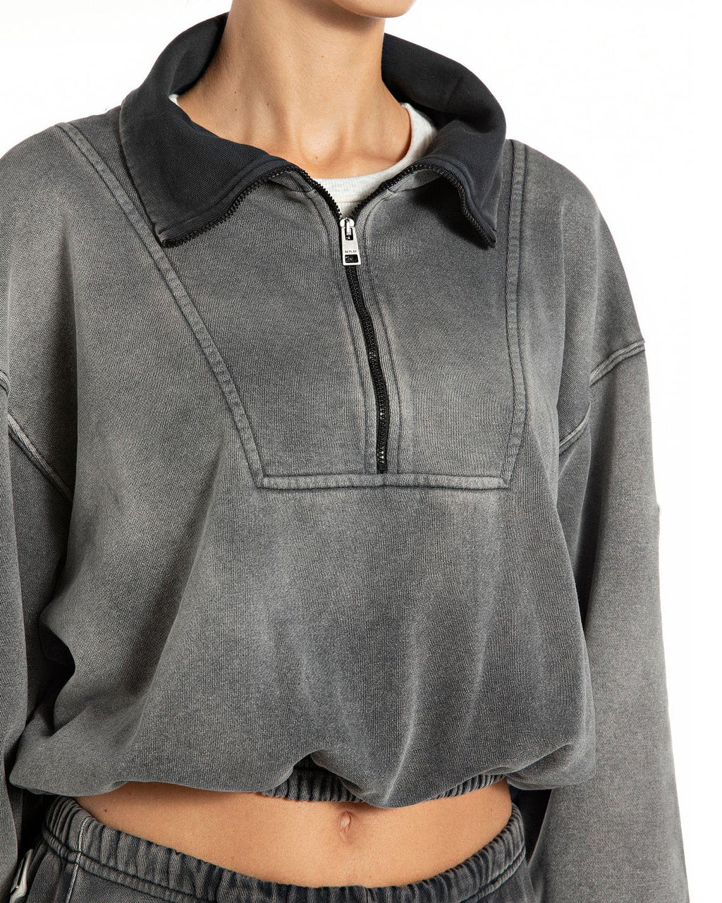 DÁMSKÁ MIKINA REPLAY S VYSOKÝM LÍMECEM NA ZIP - W3460A.000.23820B
