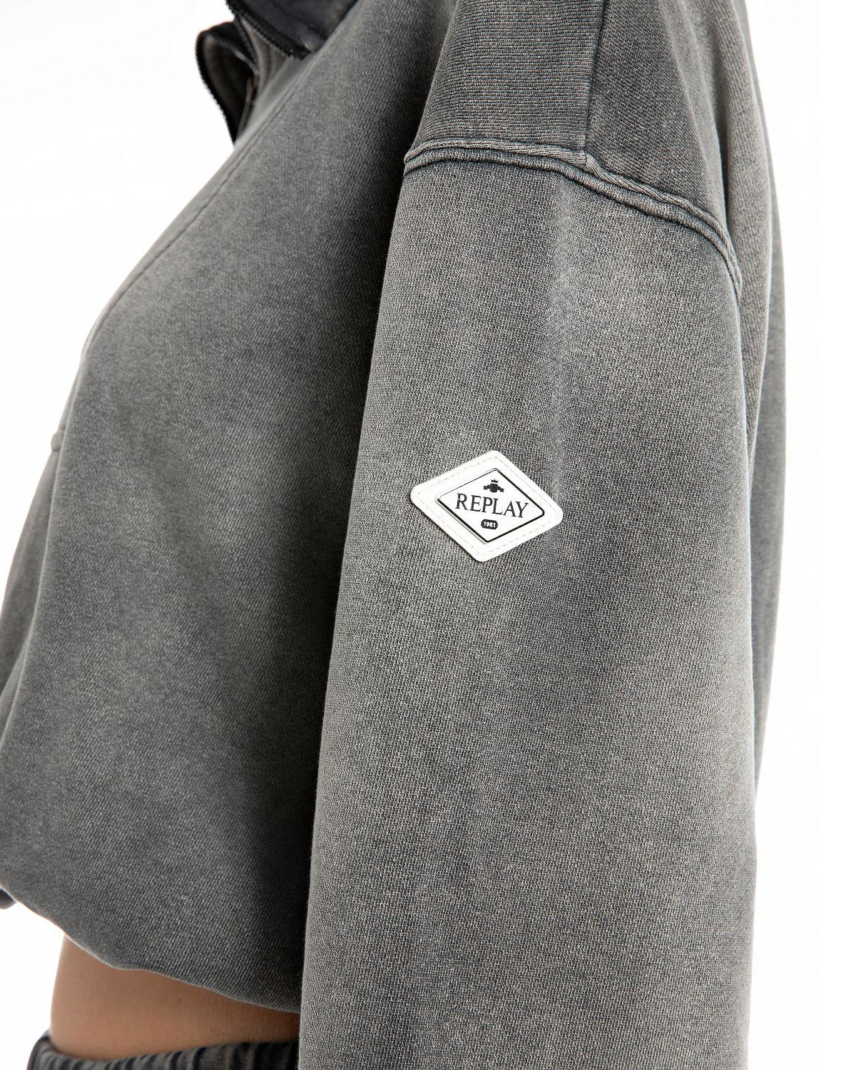 DÁMSKÁ MIKINA REPLAY S VYSOKÝM LÍMECEM NA ZIP - W3460A.000.23820B