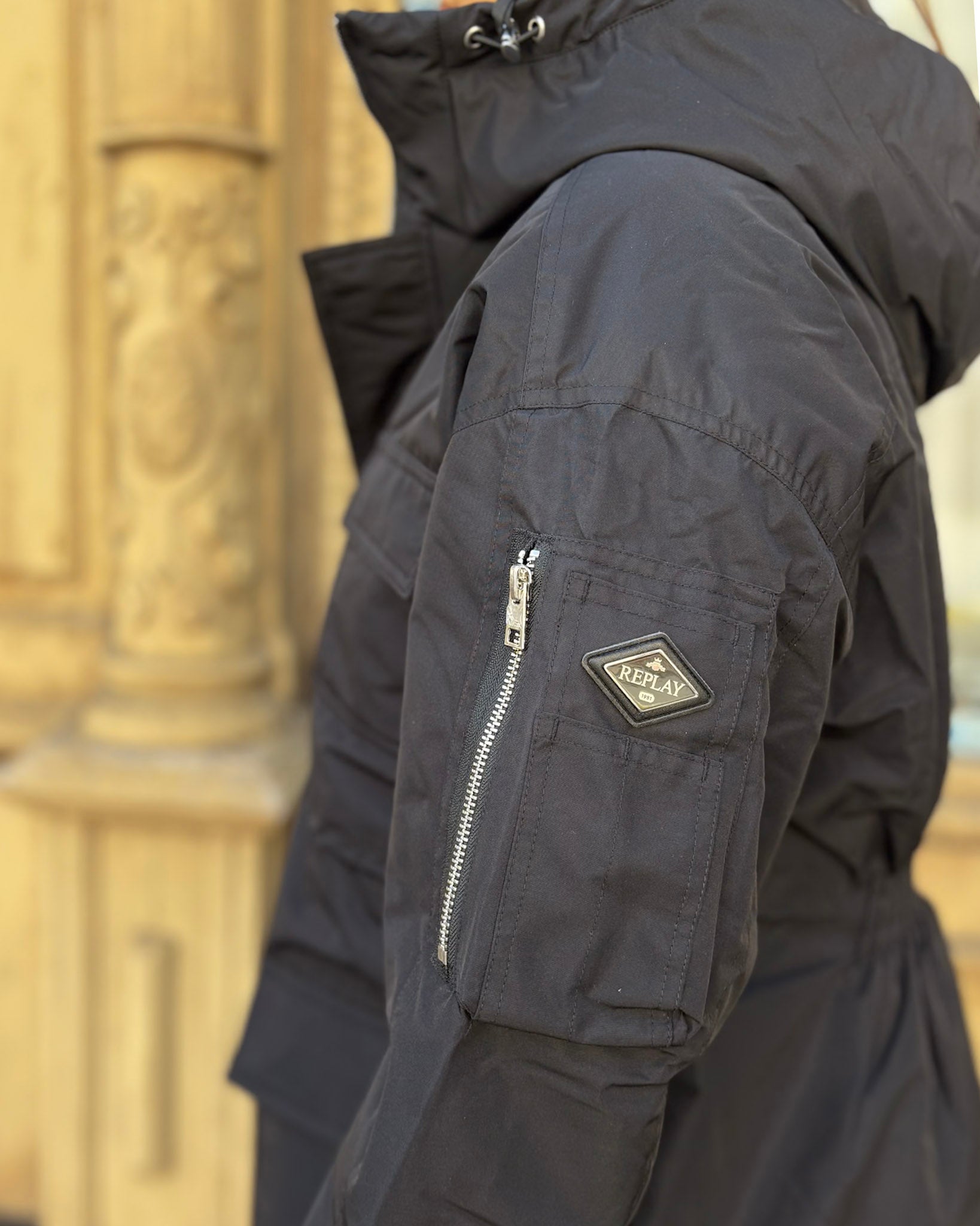 DÁMSKY KABÁT REPLAY S KAPÚCIOU