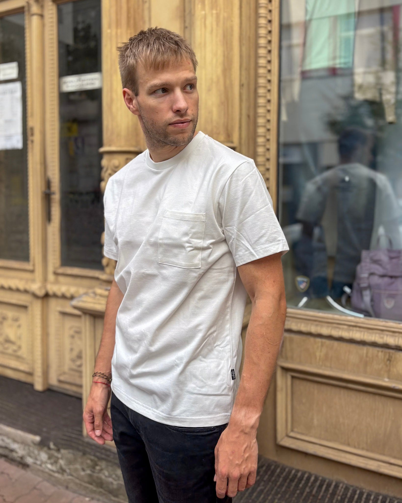 FÉRFI REPLAY PÓLÓ HÁTULJÁN NYOMOTT MINTÁVAL