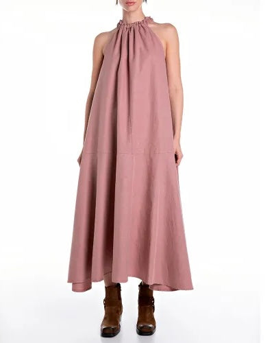 REPLAY DLOUHÉ ŠATY ÁČKOVÉHO STŘIHU NA ZAVAZOVÁNÍ ZA KRKEM