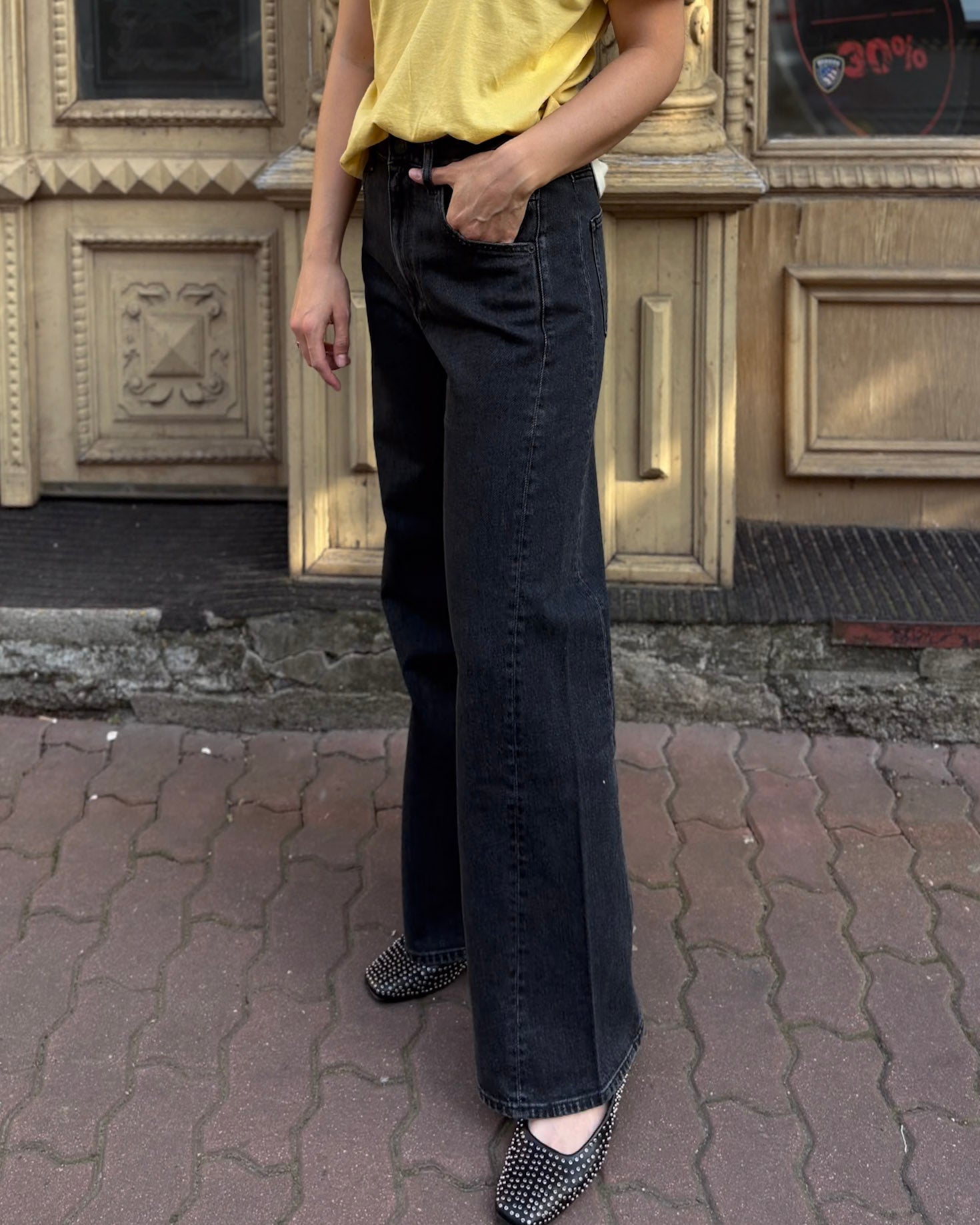 REPLAY DÁMSKÉ ČERNÉ DŽÍNY NARJA BAGGY FIT