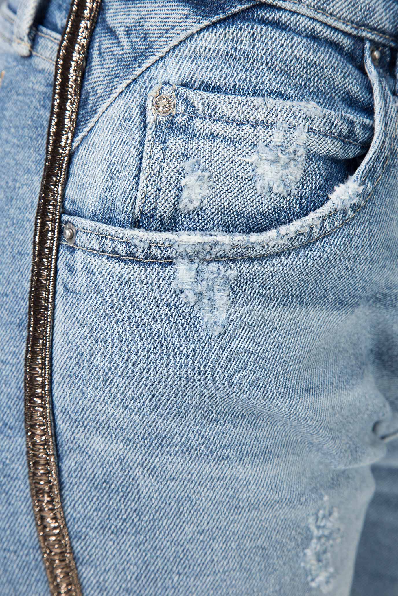 REPLAY DÁMSKÉ DŽÍNY S OZDOBNÝM LEMEM