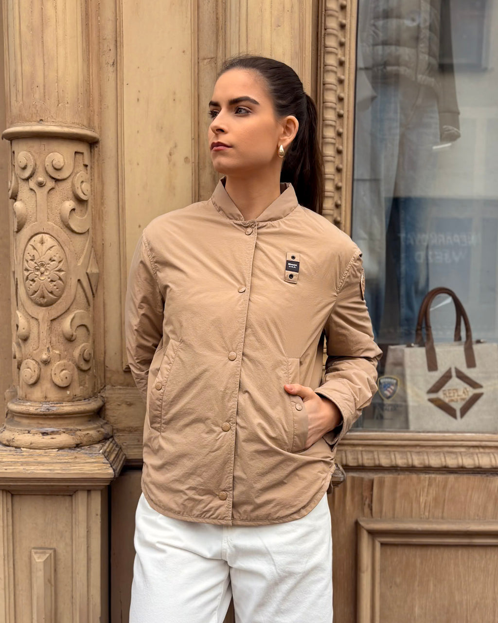 DÁMSKA BUNDA BLAUER S STOJATÝM GOLIEROM