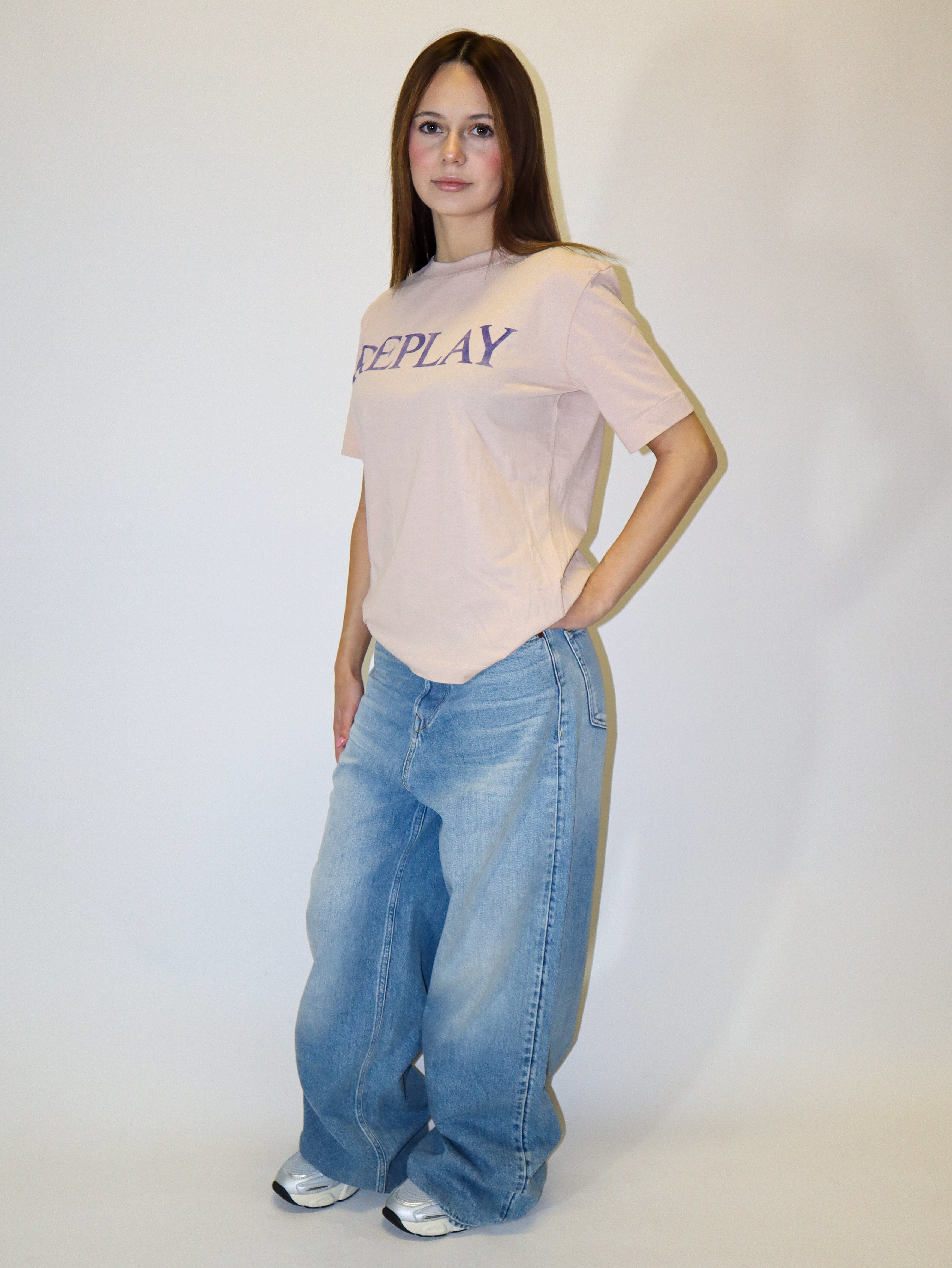 REPLAY DÁMSKE BAVLNENÉ TRIČKO S POTLAČOU 