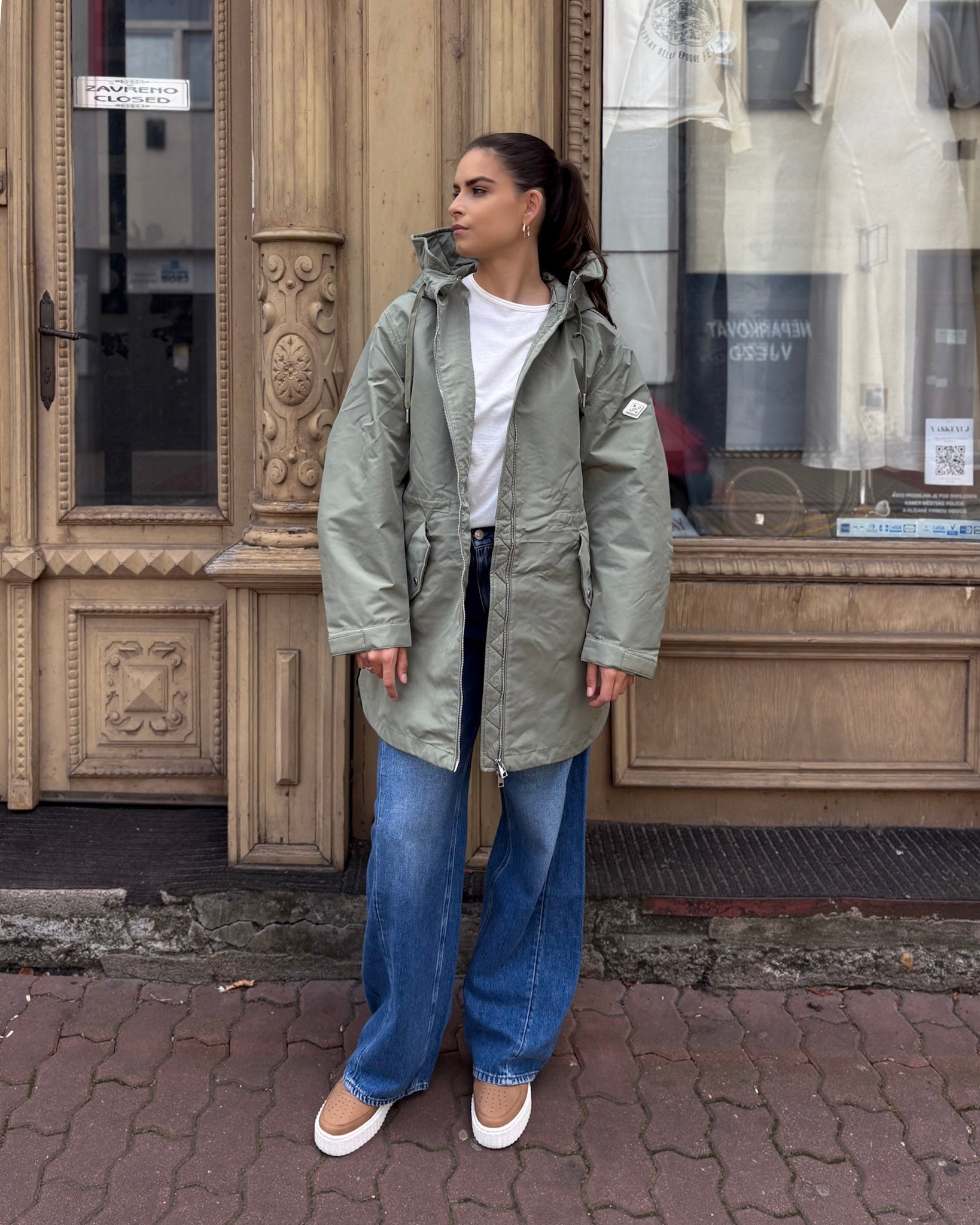 REPLAY DÁMSKA POHODLNÁ BUNDA S KAPÚCIOU 