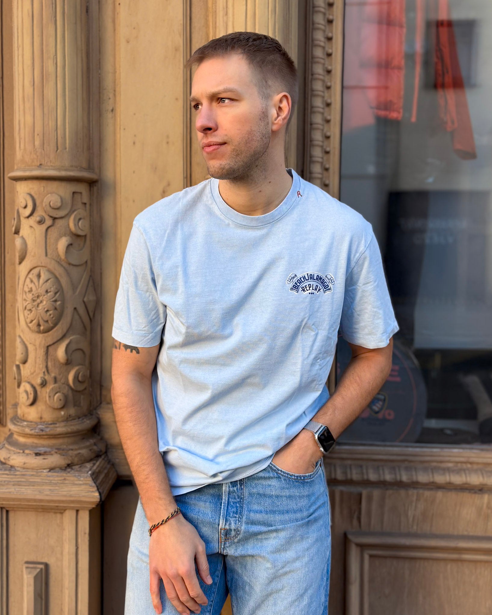 PÁNSKE TRIČKO REPLAY S POTLAČOM "JALAMAGO FESTIVAL"