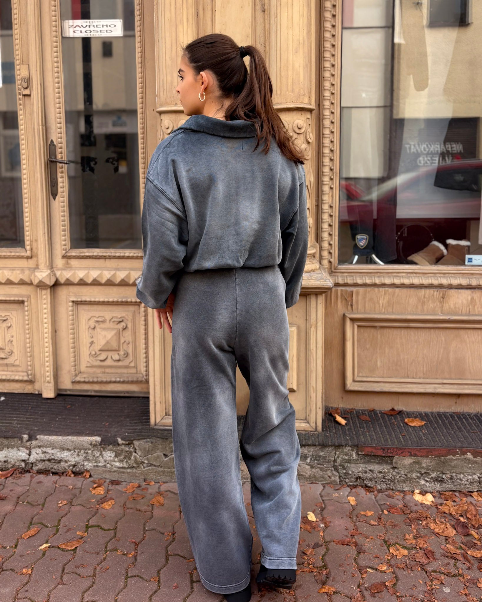 WOMEN'S REPLAY ZIP-UP HIGH COLLAR SWEATSHIRT