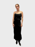 REPLAY DAMEN LANGER ROCK AUS VISKOSE-SATIN - W9889 .000.85072