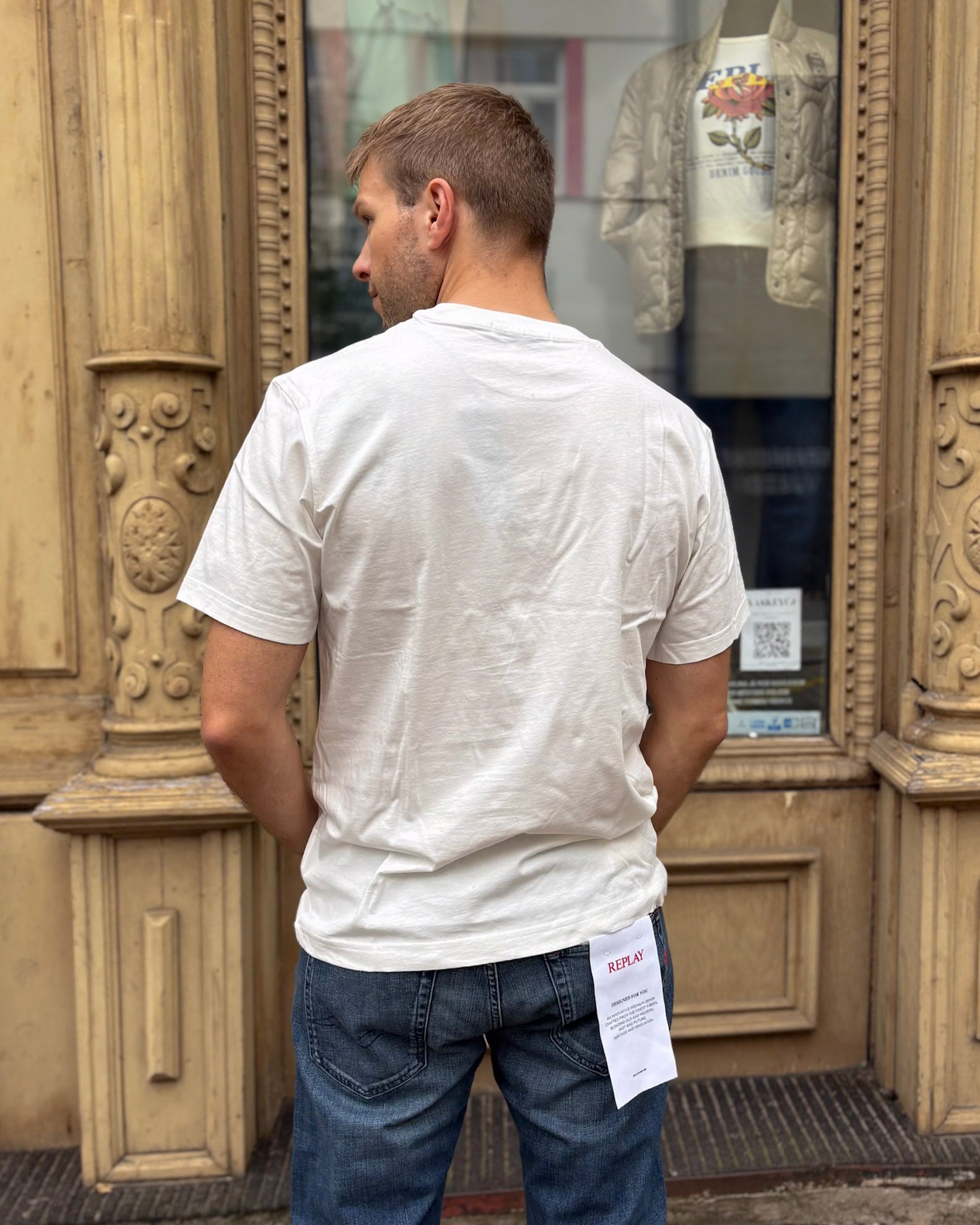 REPLAY FÉRFI NORMÁL FAZONÚ PÓLÓ FARMER MINTÁVAL