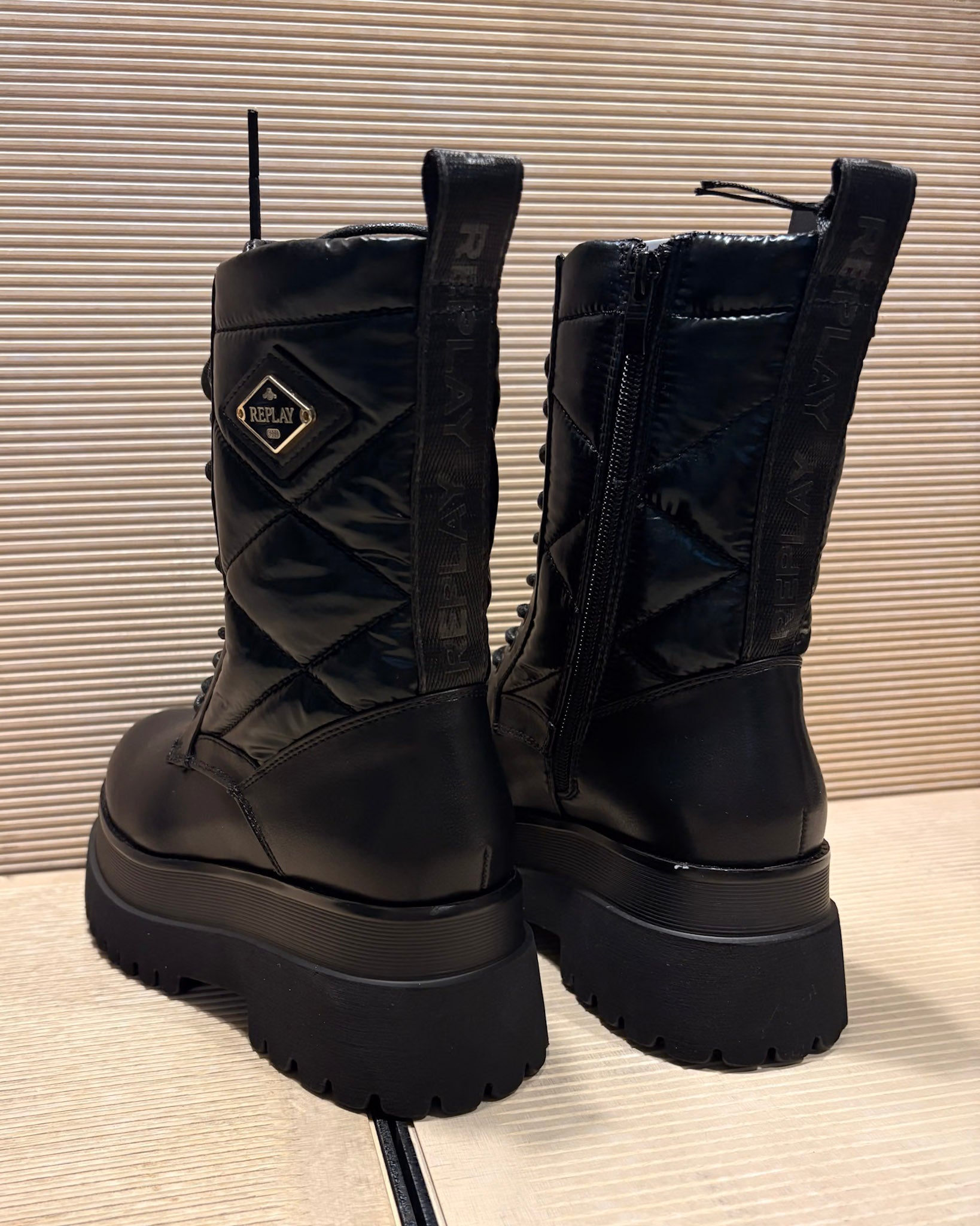 REPLAY Women's winter boots with raised sole - Eco leather with