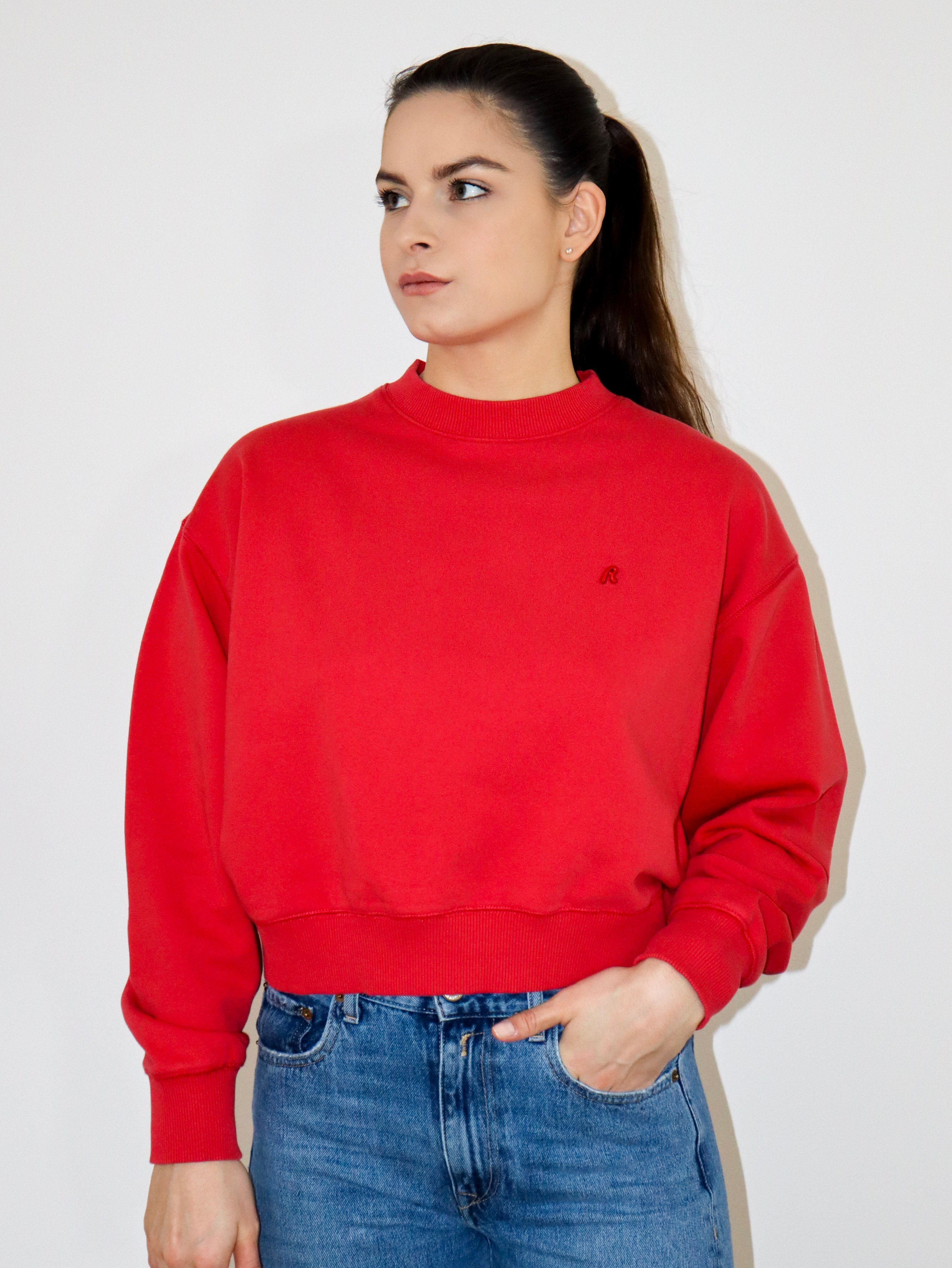 REPLAY DÁMSKÁ ZKRÁCENÁ MIKINA S VÝŠIVKOU R 