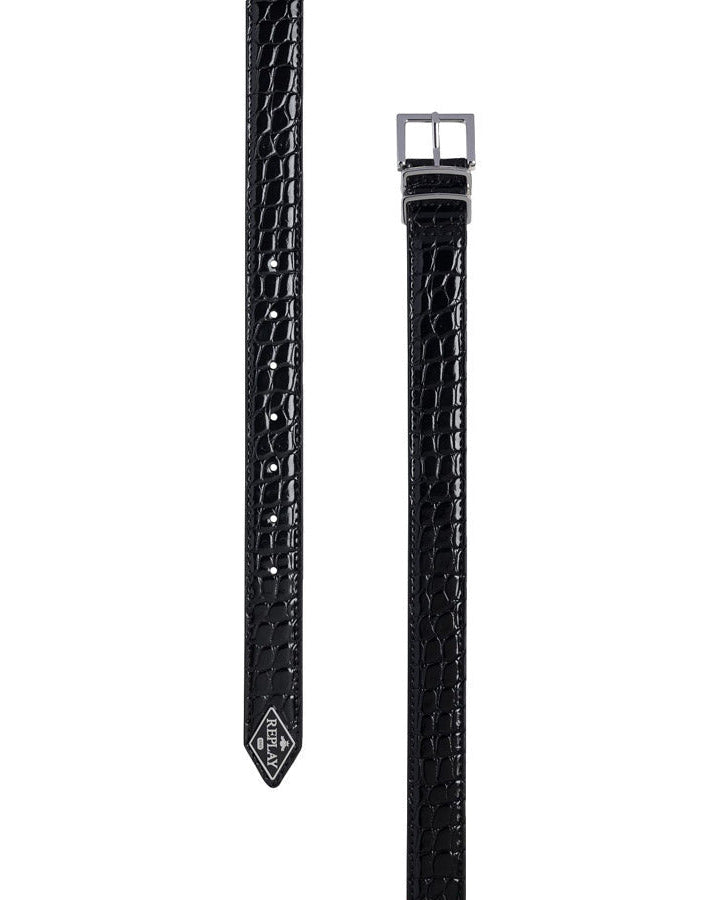 PÁSEK REPLAY S EFEKTEM LESKLÉ HADÍ KŮŽE - AW2627.000.A0514C