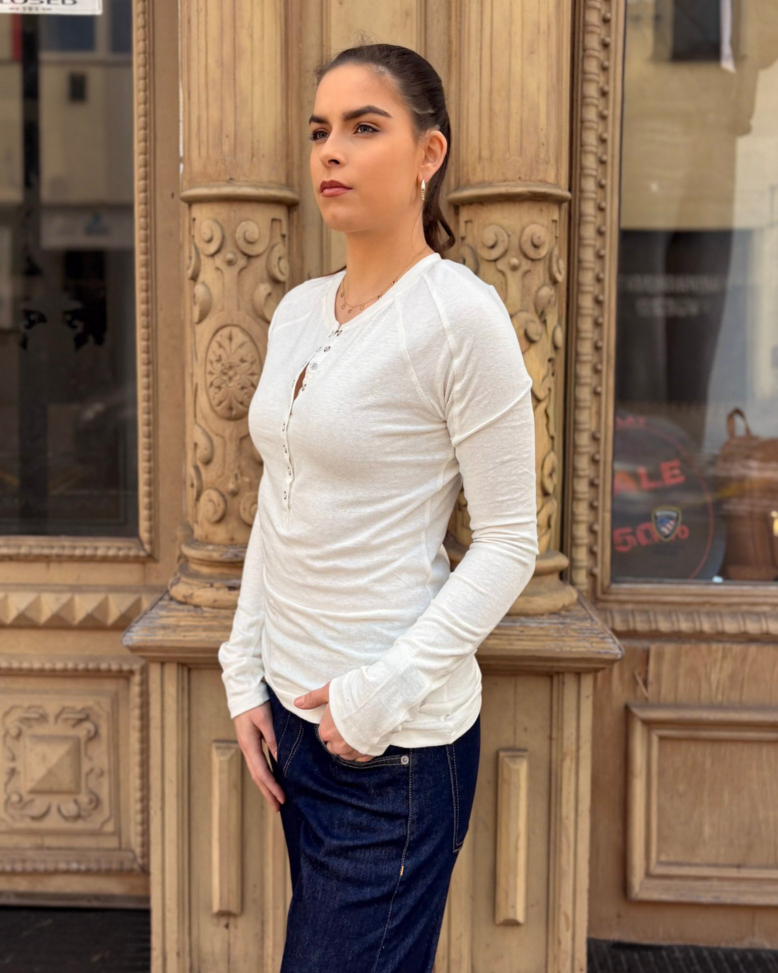 DÁMSKÉ TRIČKO REPLAY NA KNOFLÍČKY S DLOUHÝM RUKÁVEM