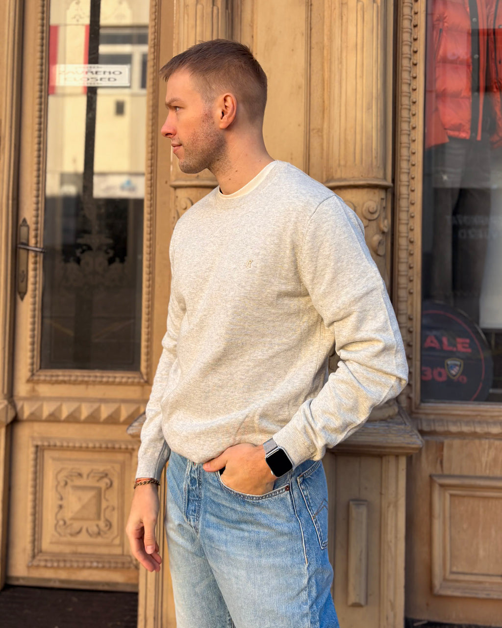 PÁNSKÝ SVETR REPLAY S KULATÝM VÝSTŘIHEM