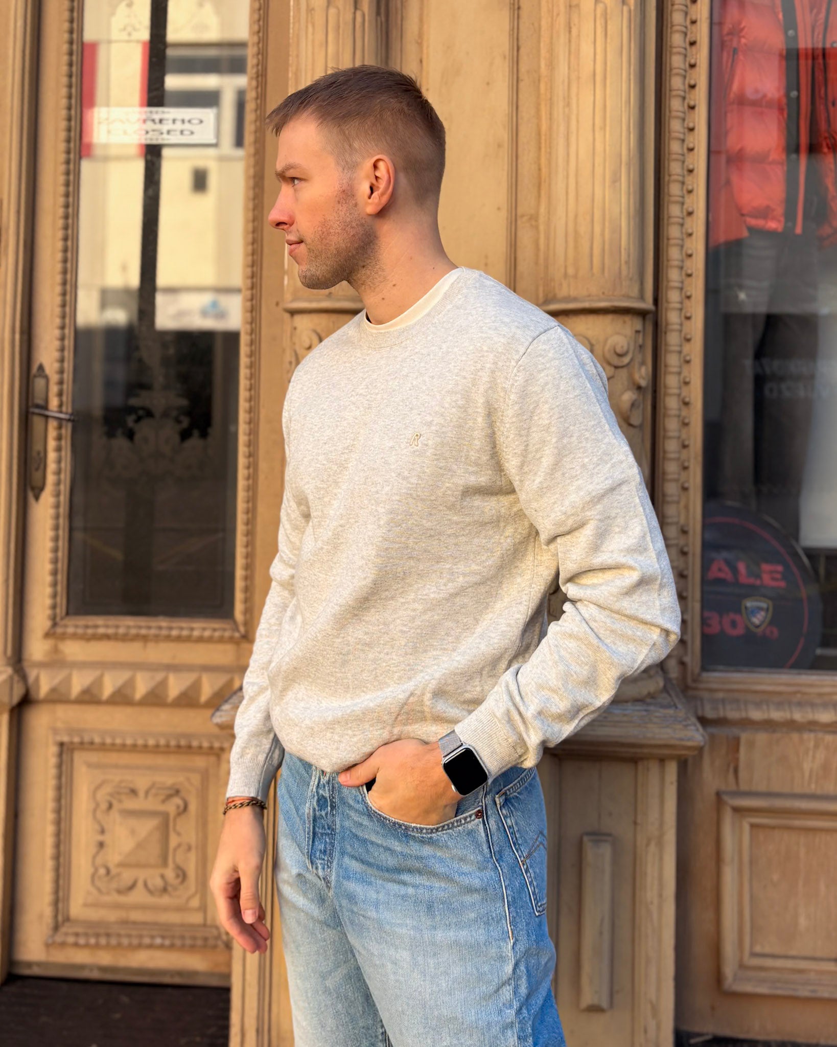 PÁNSKÝ SVETR REPLAY S KULATÝM VÝSTŘIHEM