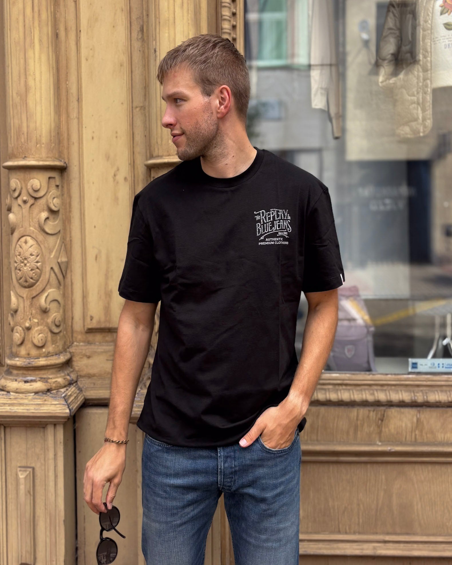 REPLAY FÉRFI LAZÁS FAZONÚ, MINTÁS PÓLÓ