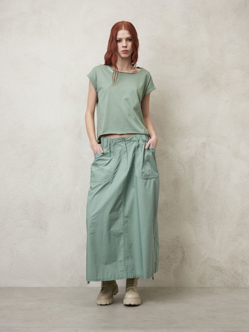 BLAUER SUKNE Z BAVLNENÉHO POPELÍNU 