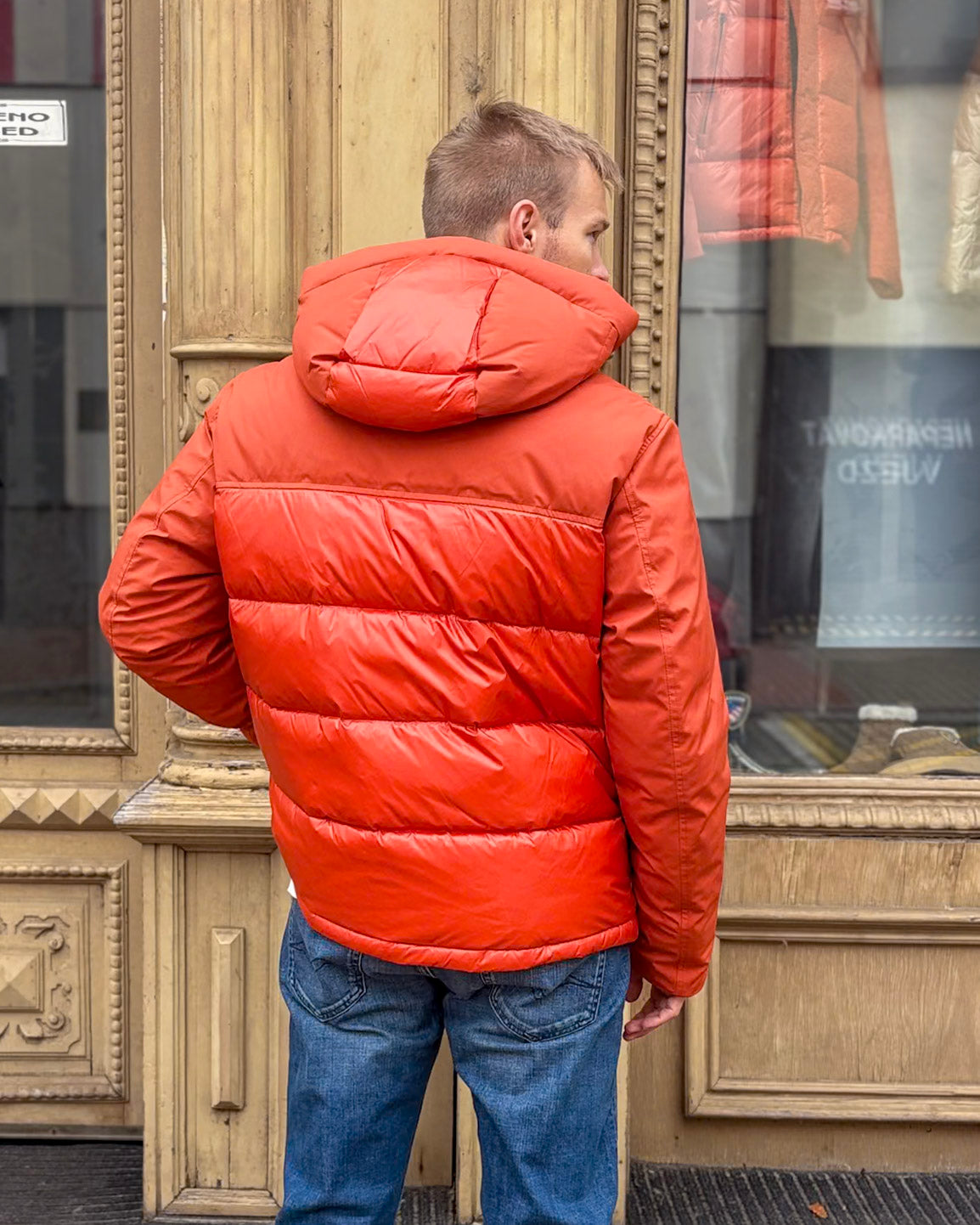 PÁNSKÁ PÉŘOVÁ BUNDA BLAUER S KAPUCÍ BROOK