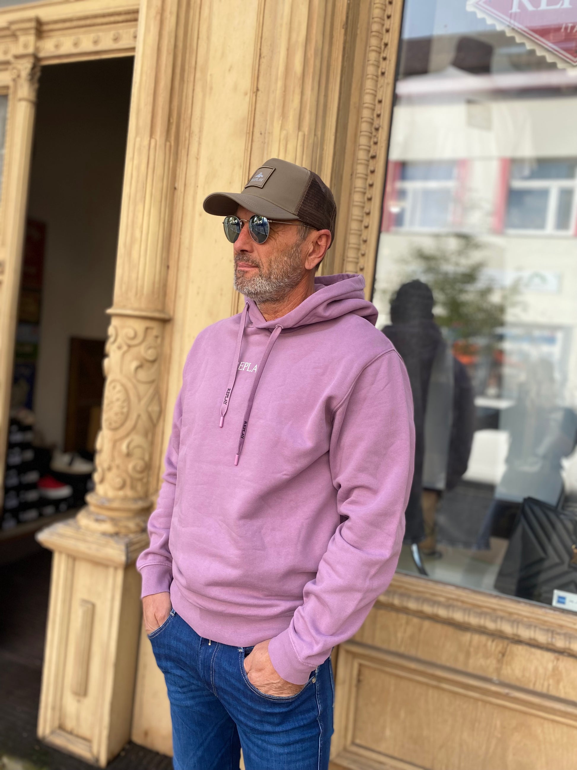 REPLAY PÁNSKÁ BASIC  MIKINA S KAPUCÍ