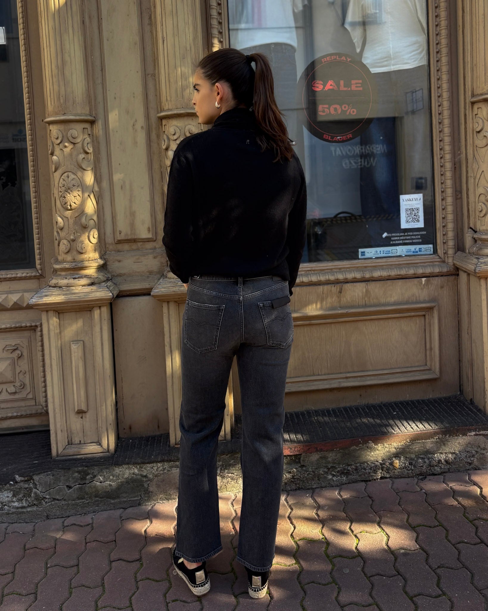 REPLAY WOMEN'S STRAIGHT FIT JEANS AKEME