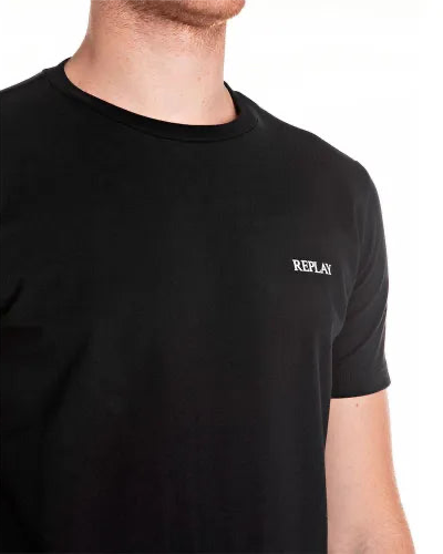 REPLAY PÁNSKÉ BAVLNĚNÉ TRIČKO S POTISKEM