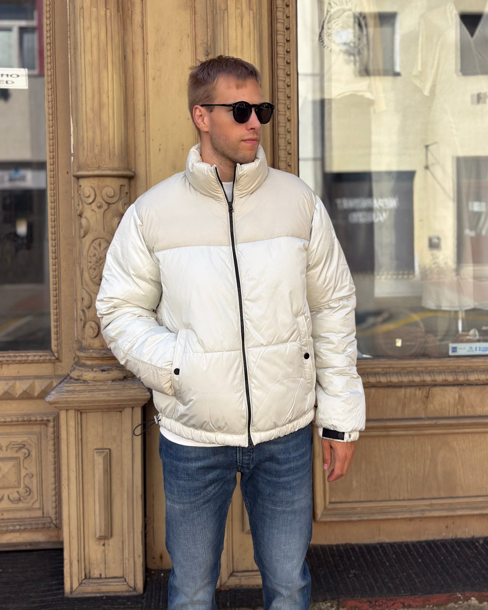 REPLAY GESTEPPTE HERRENJACKE MIT HOHEM KRAGEN - M8481 .000.85312