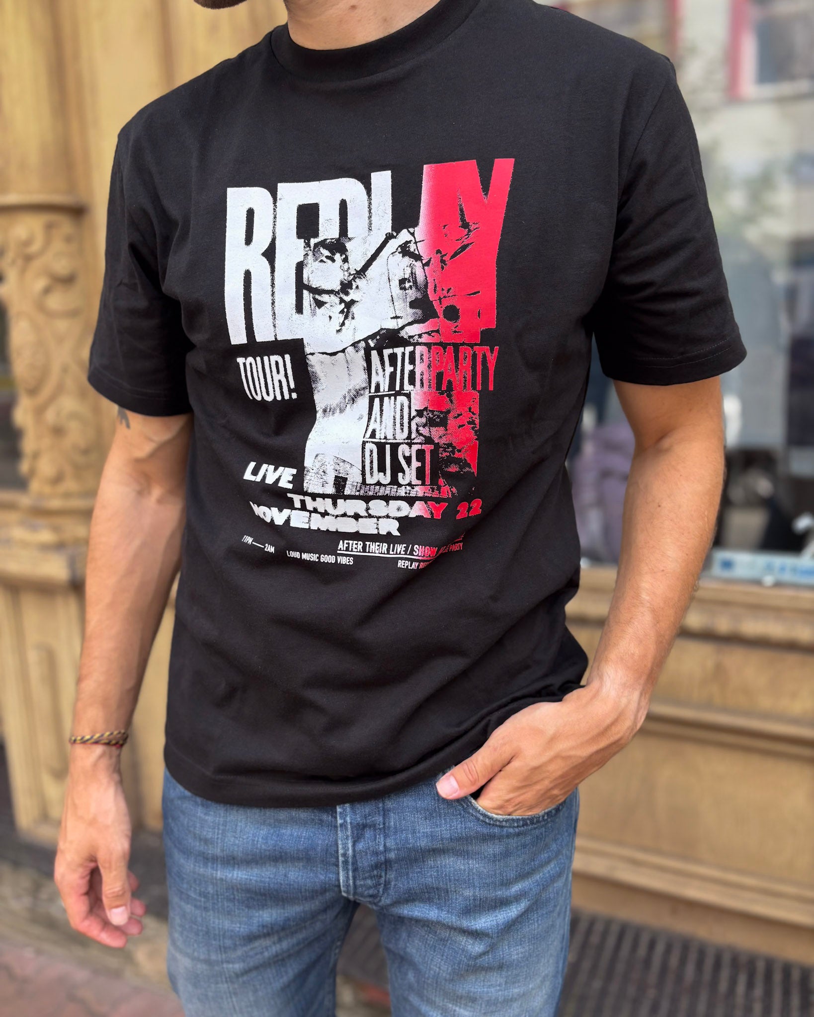 FÉRFI REPLAY PÓLÓ BULI MINTÁVAL