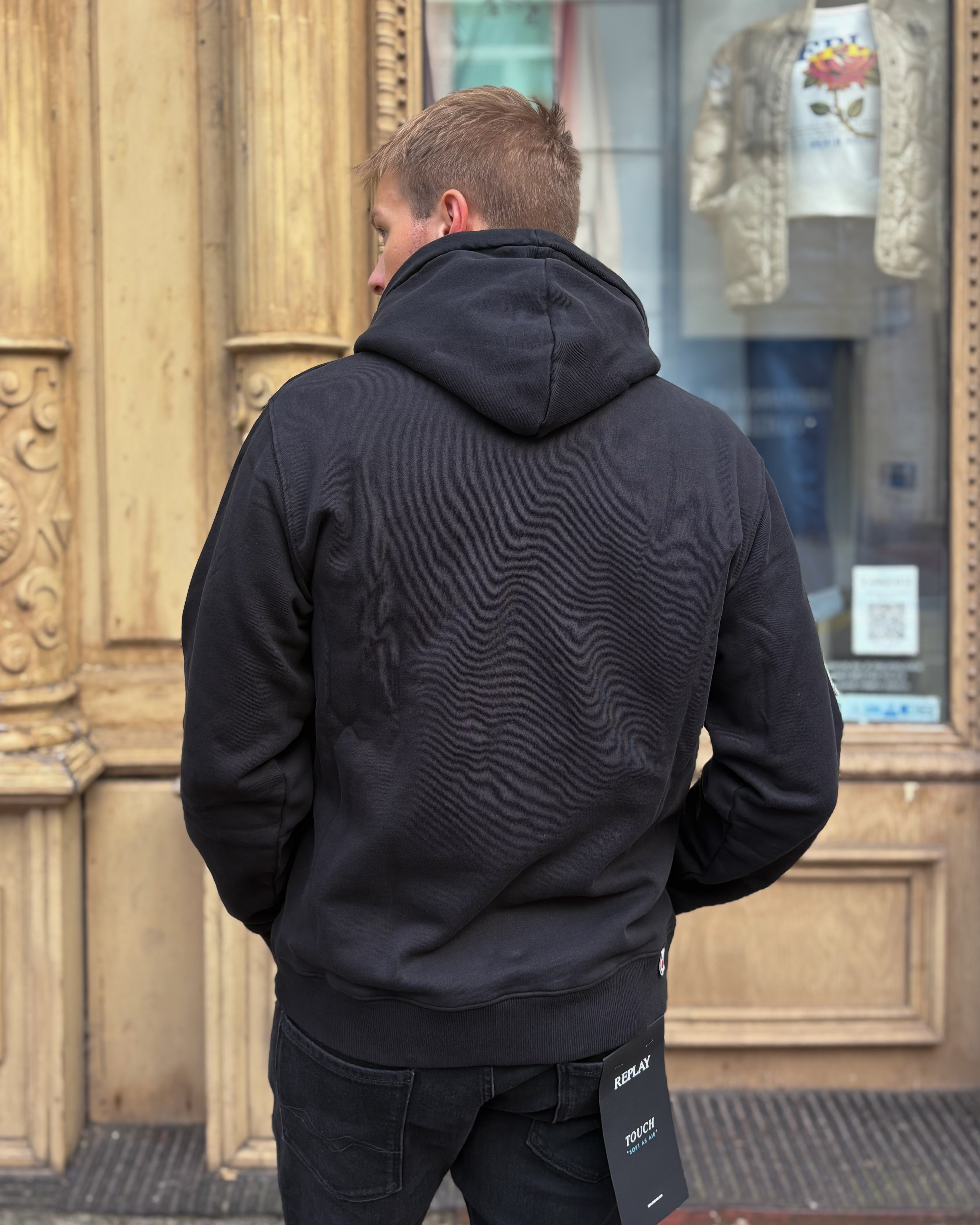 PÁNSKÁ MIKINA REPLAY Z ORGANICKÉ BAVLNY 