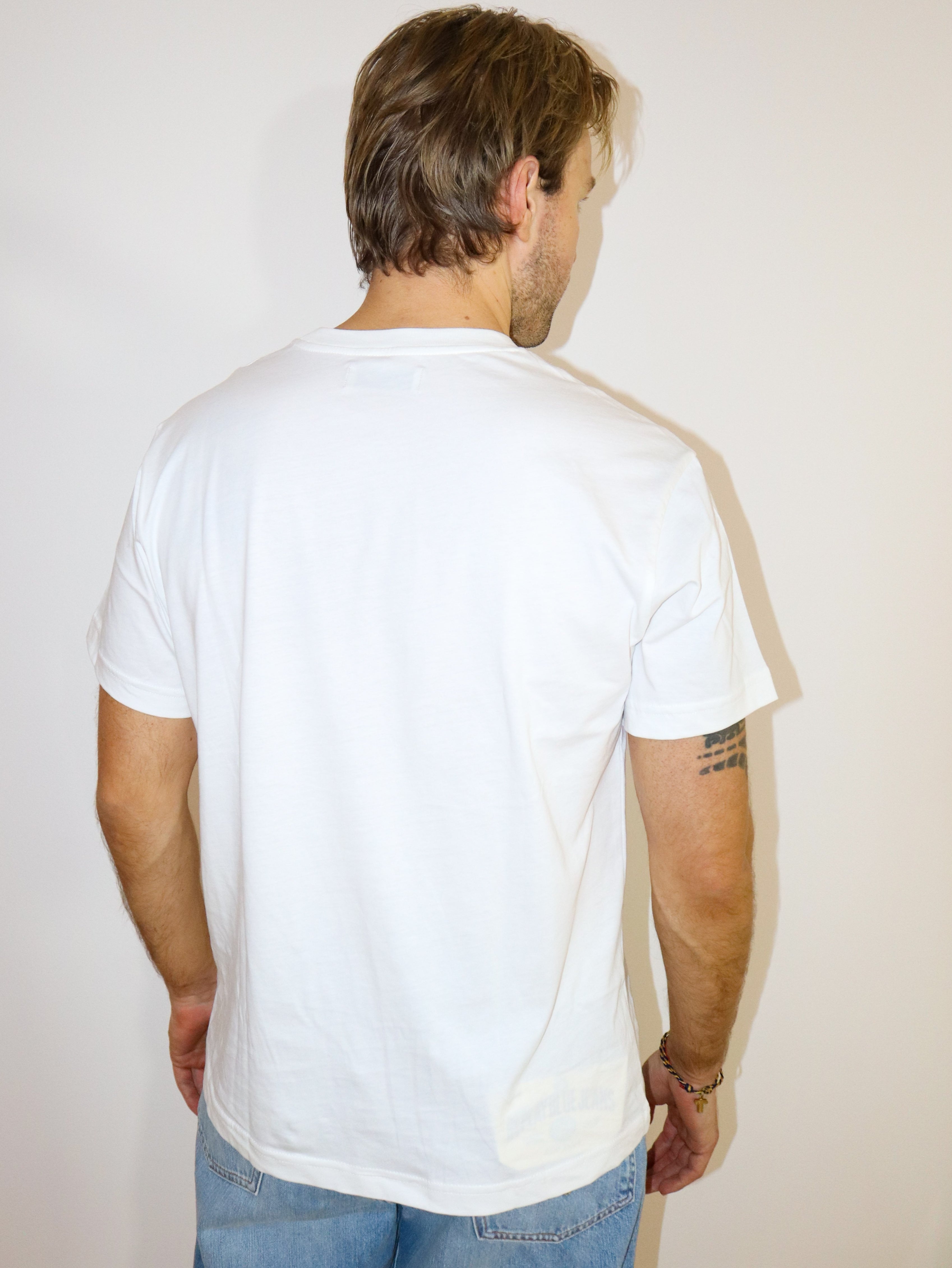 REPLAY PÁNSKÉ BAVLNĚNÉ TRIČKO S VÝSTŘIHEM 