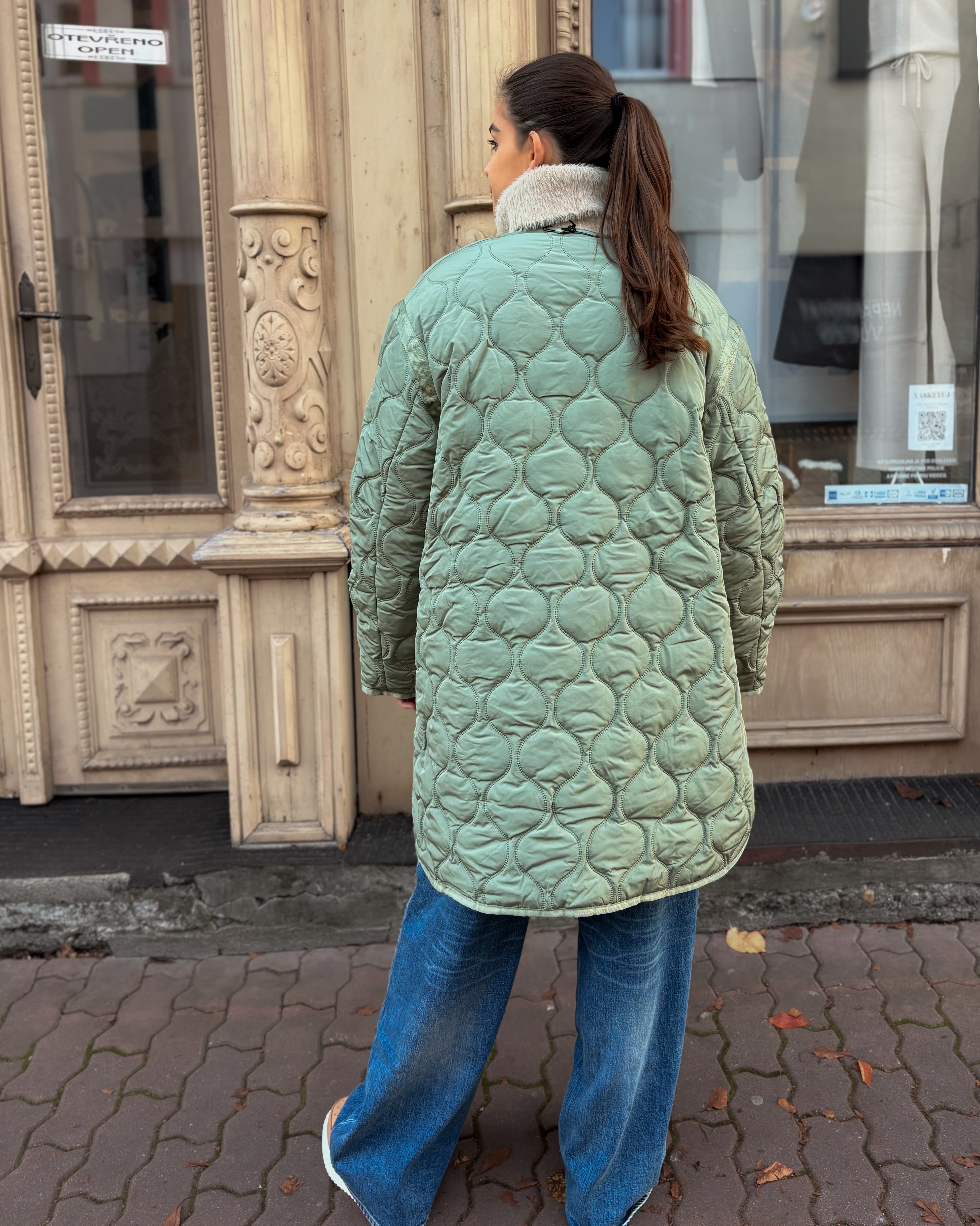 PREŠÍVANÝ DÁMSKY MIDI KABÁT REPLAY