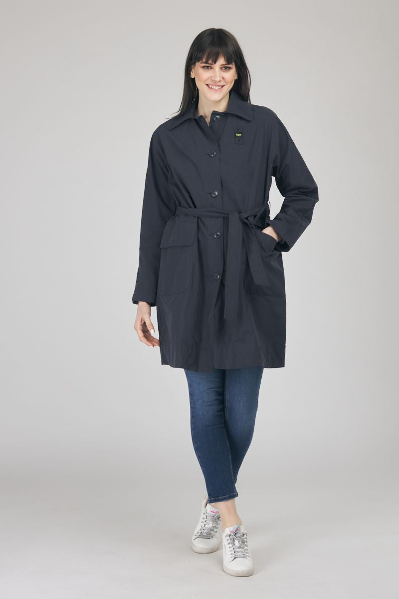 BLAUER DÁMSKÝ TRENCH COAT 