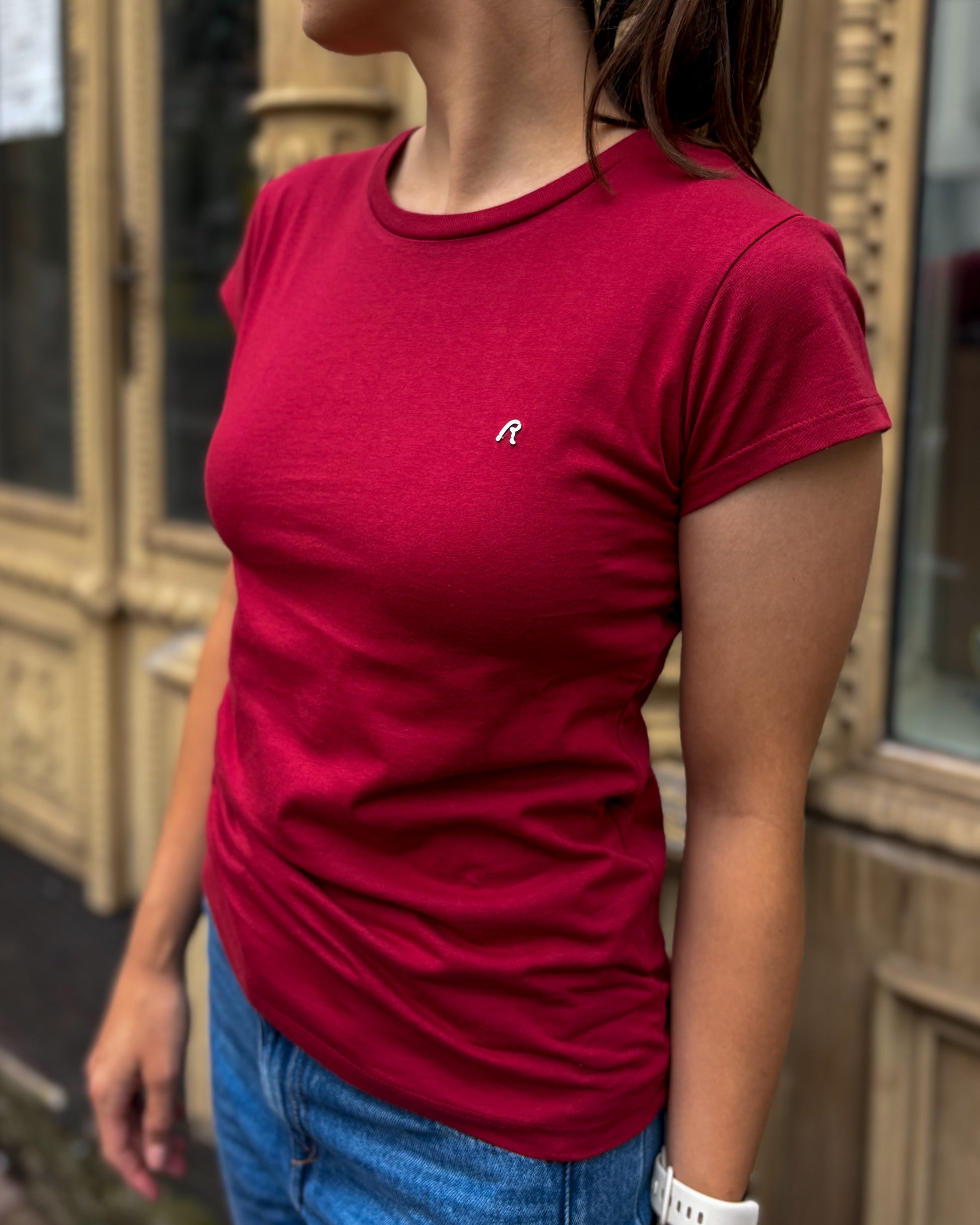 REPLAY DÁMSKÉ SKINNY-FIT BAVLNĚNÉ TRIČKO