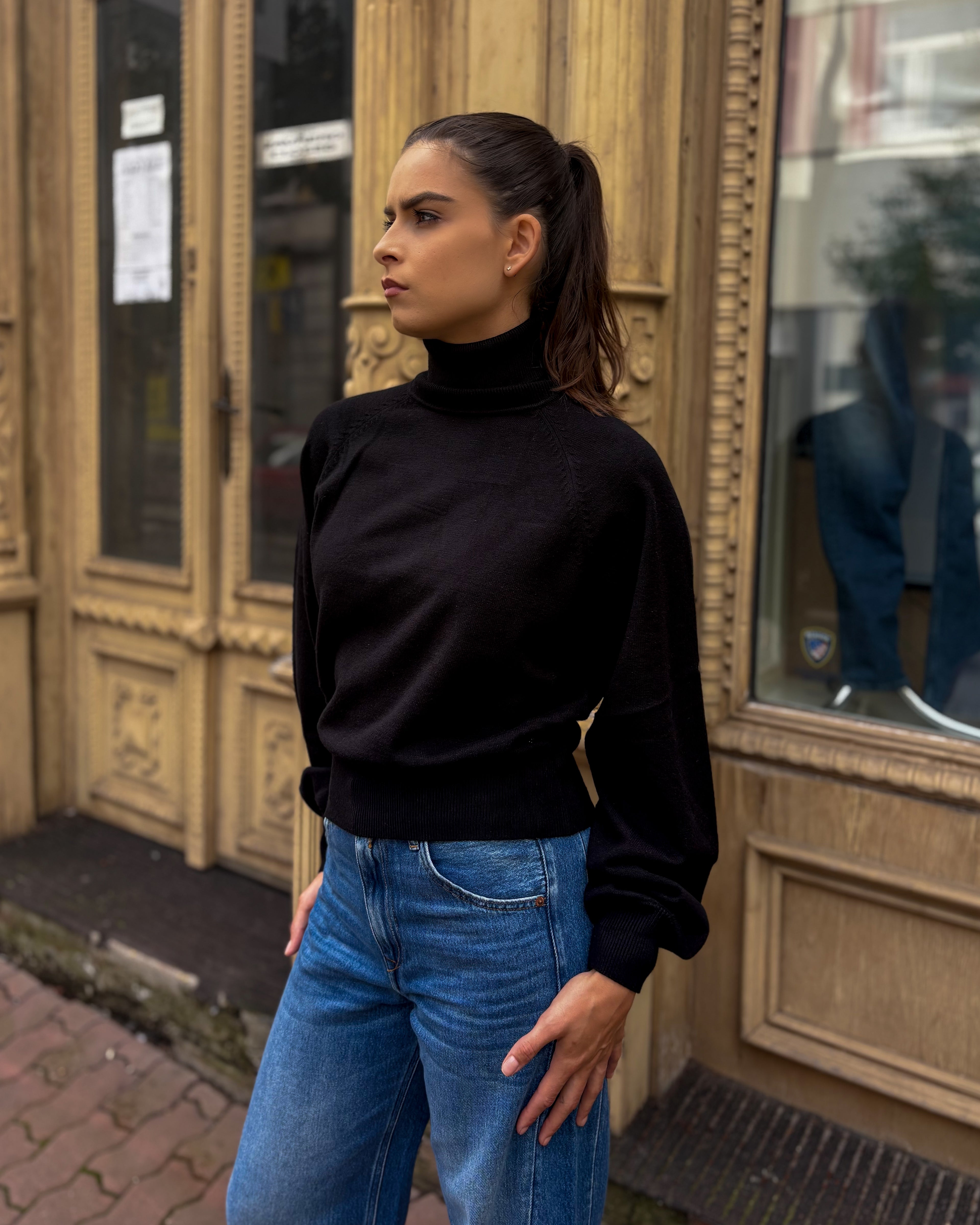WOMEN'S REPLAY TURTLENECK WITH RAGLAN SLEEVES