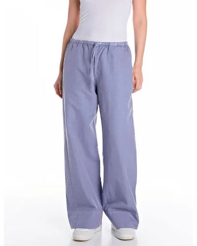 REPLAY WOMEN'S COTTON AND LINEN JOGGERS