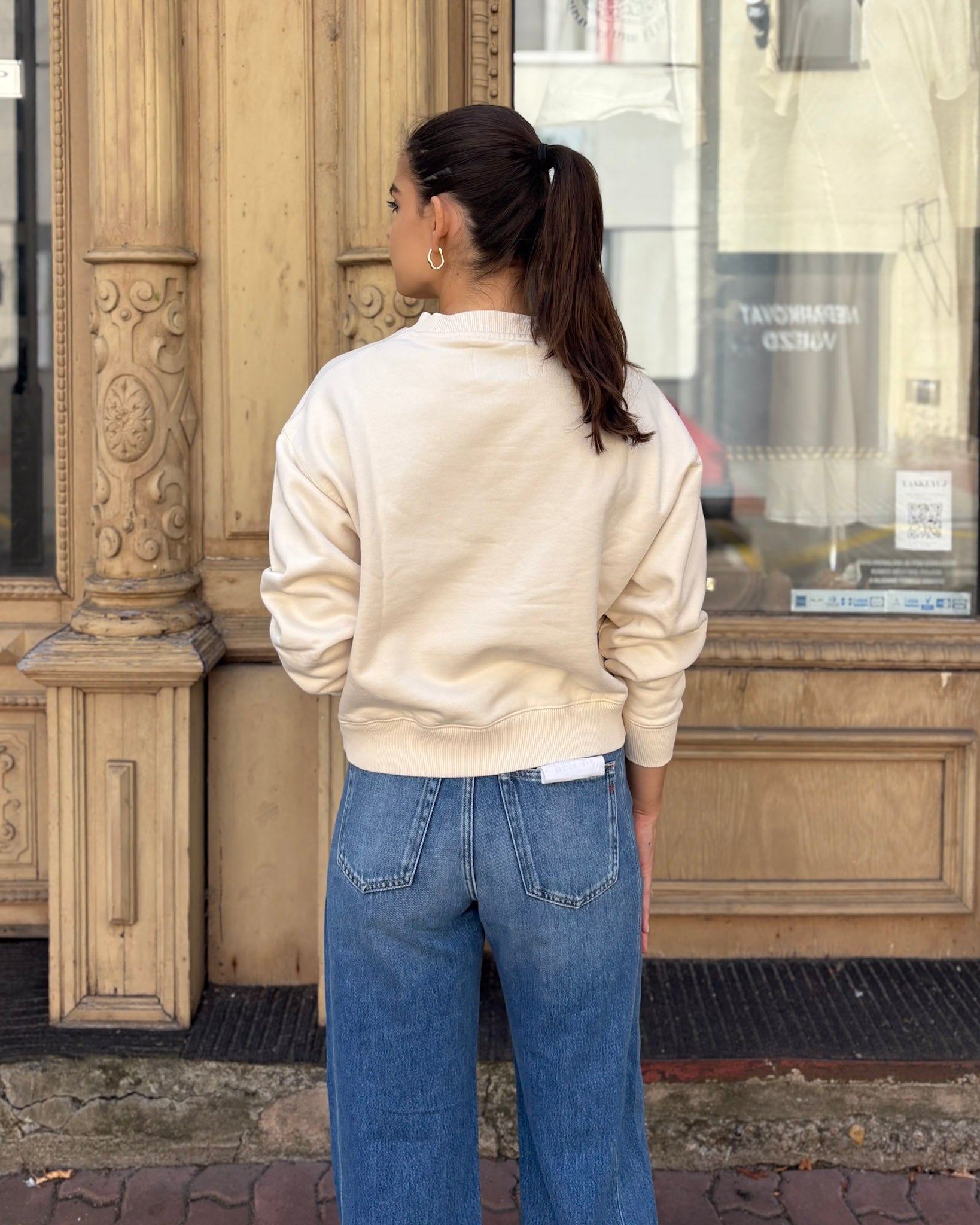 DÁMSKÁ MIKINA REPLAY MIKINA S LOGEM A POTISKEM RŮŽÍ