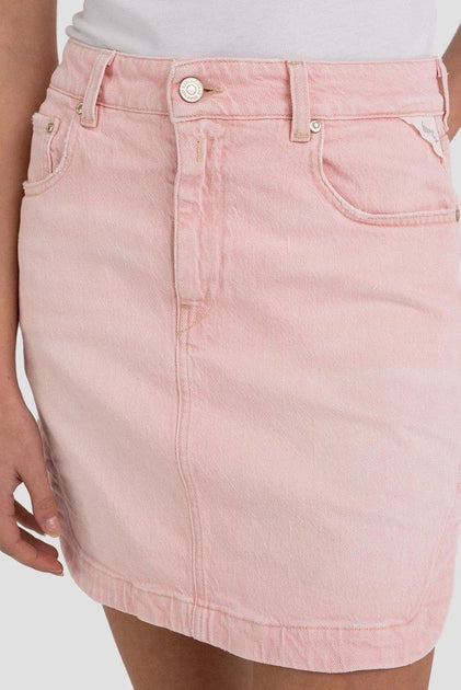 REPLAY PINK DENIM MINI SKIRT