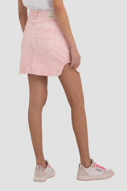 REPLAY RŮŽOVÁ DŽÍNOVÁ MINI SUKNĚ