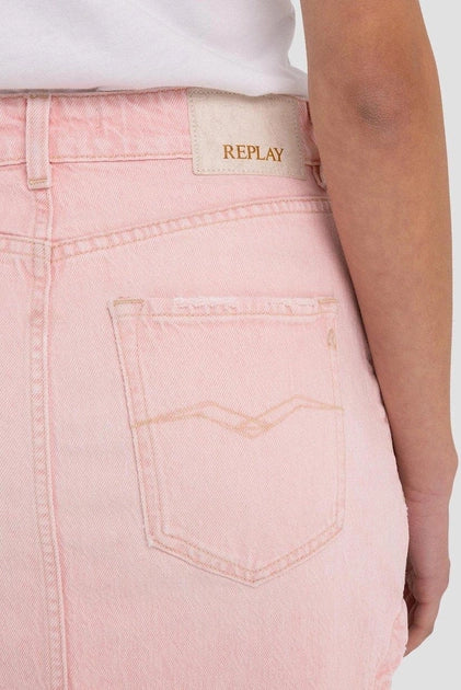 REPLAY RUŽOVÁ DŽÍNOVÁ SUKŇA 