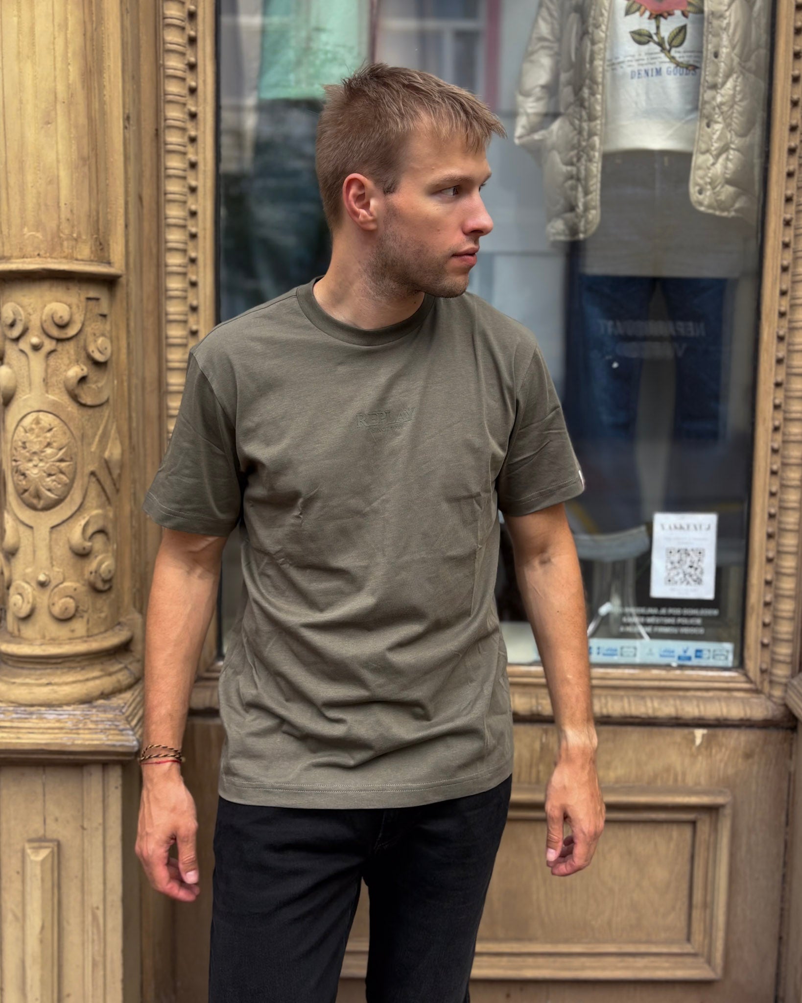 REPLAY FÉRFI NORMÁL FAZONÚ PÓLÓ MINTÁS MINTÁVAL