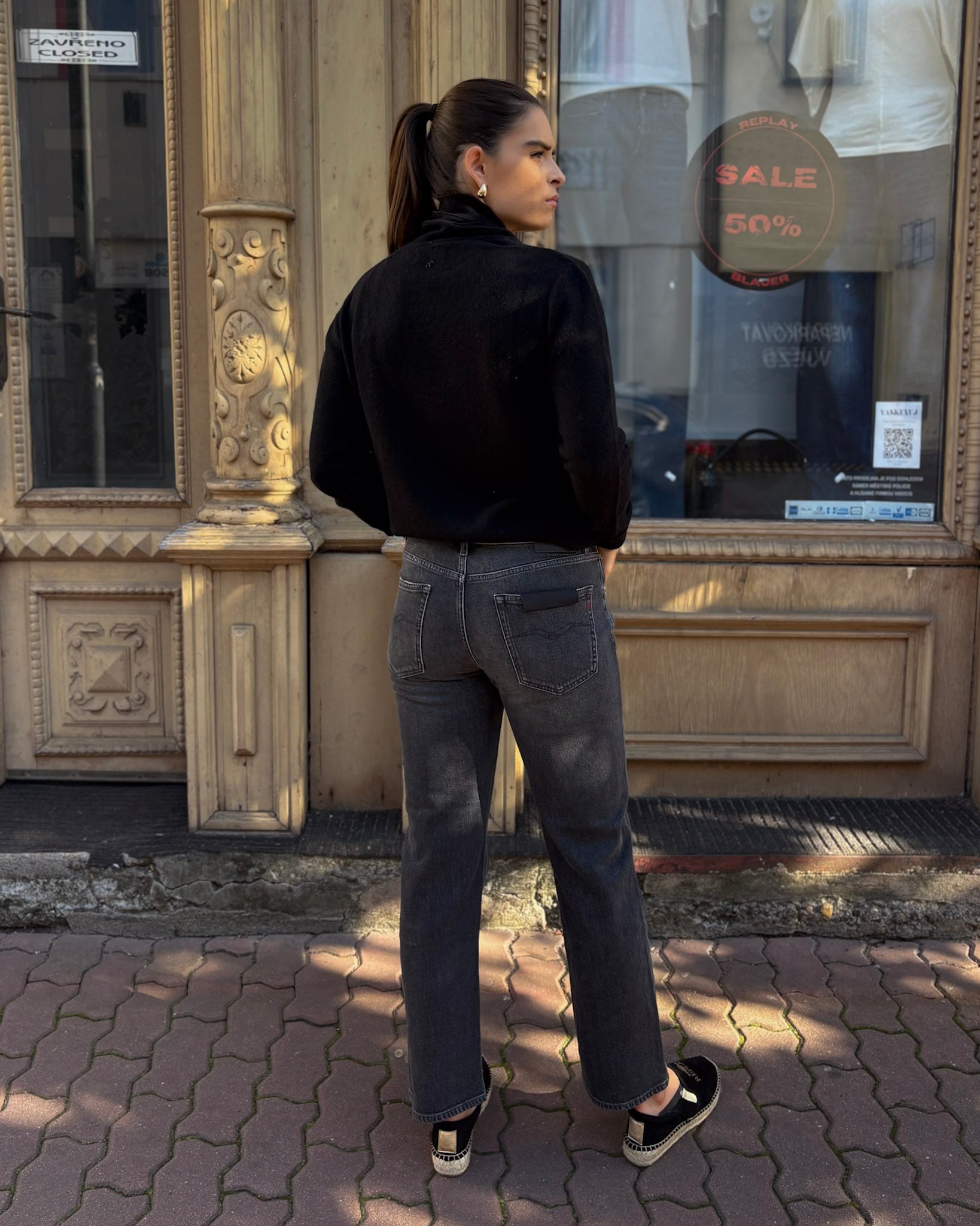 REPLAY WOMEN'S STRAIGHT FIT JEANS AKEME