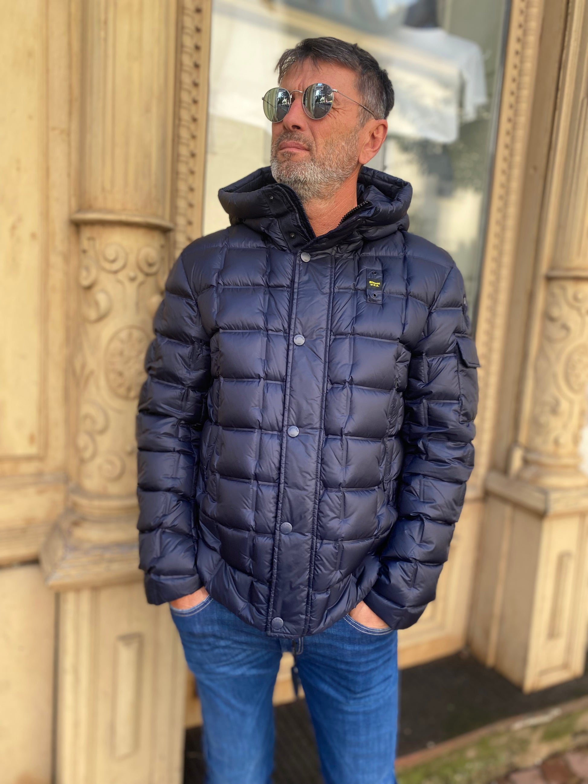 BLAUER FÉRFI FÉRFI TEPPELT KABÁT CASPAR