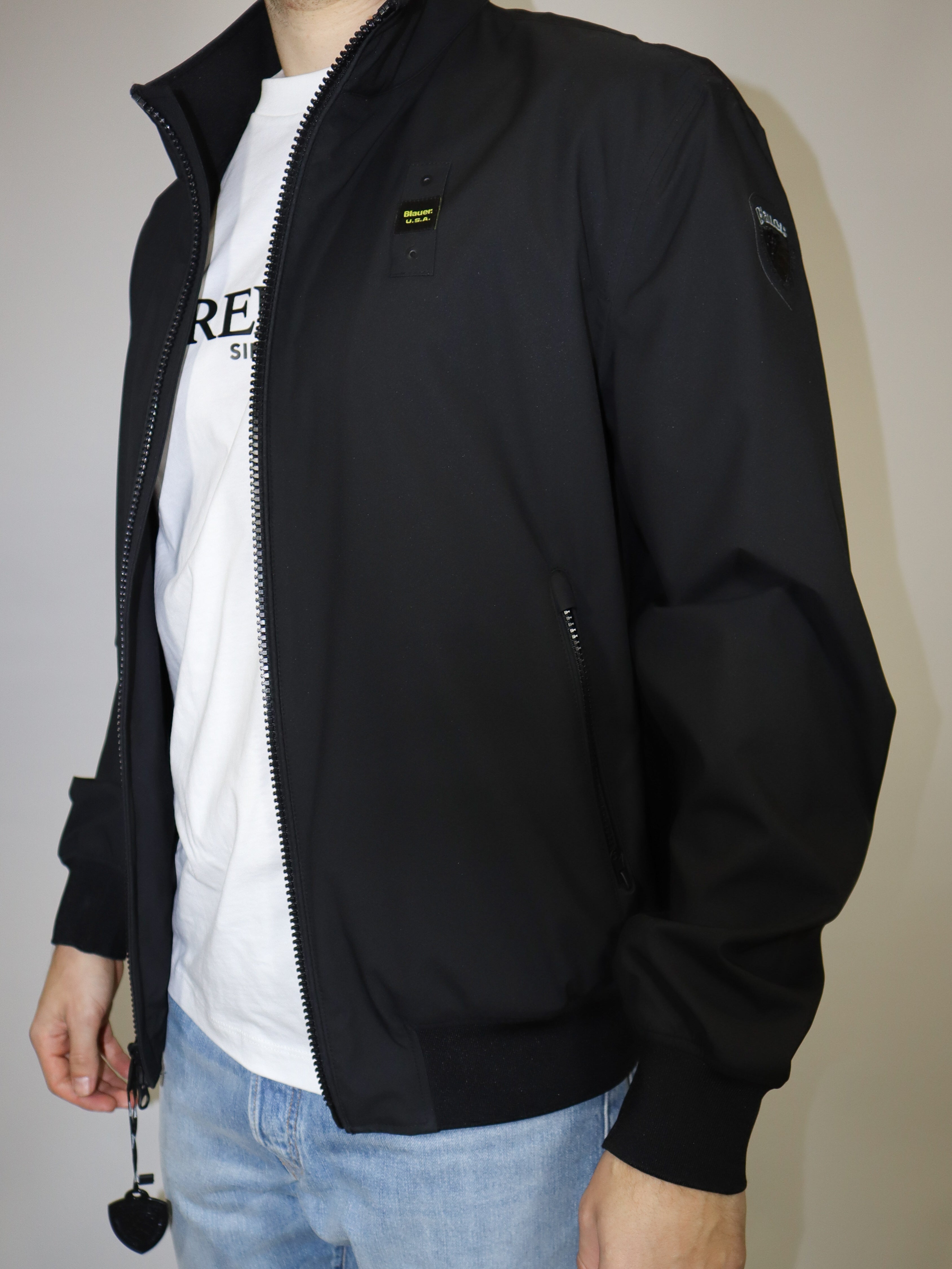 BLAUER FÉRFI ÁTMENETI KABÁT GALLÉRVAL